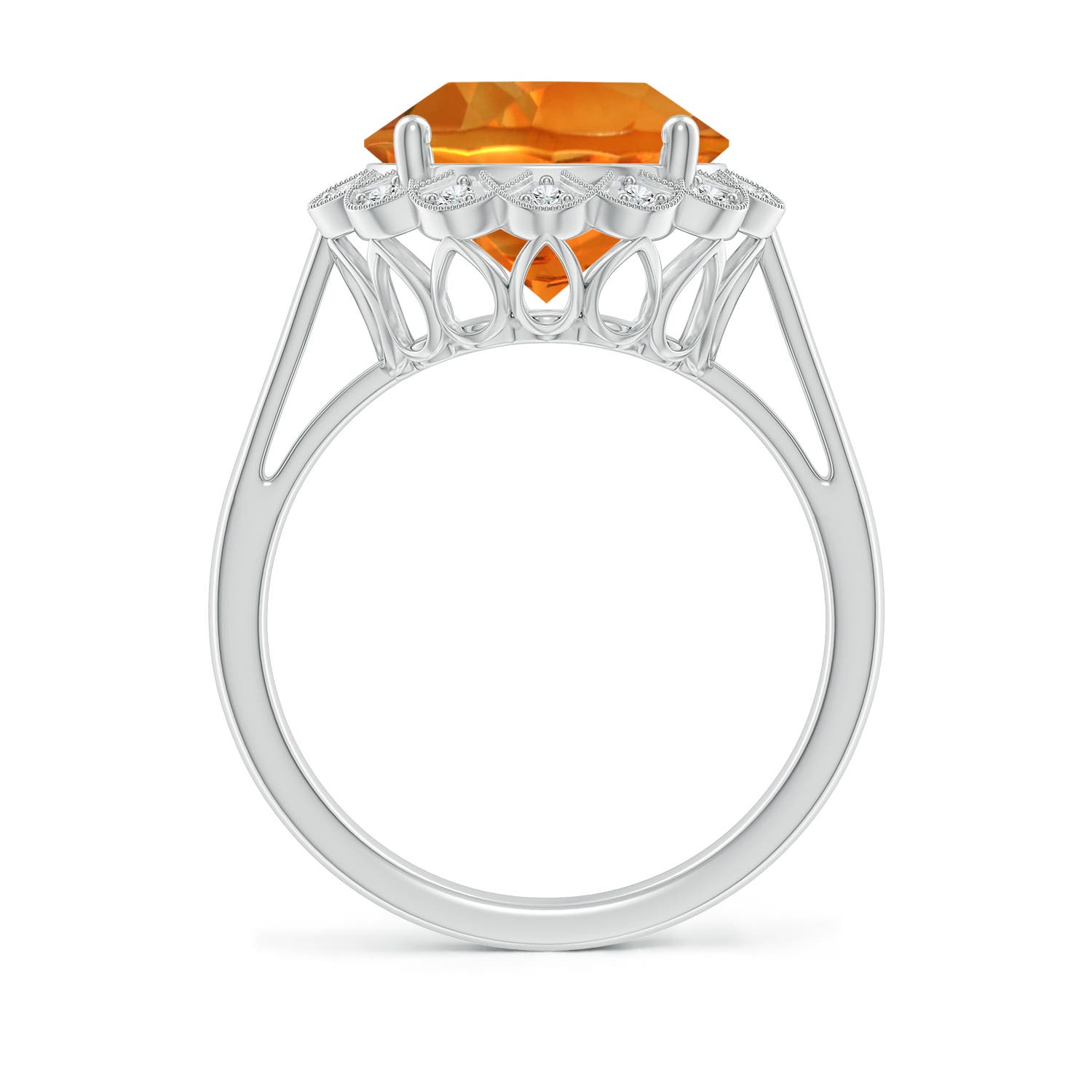 AAAA - Citrine / 4.86 CT / 14 KT White Gold