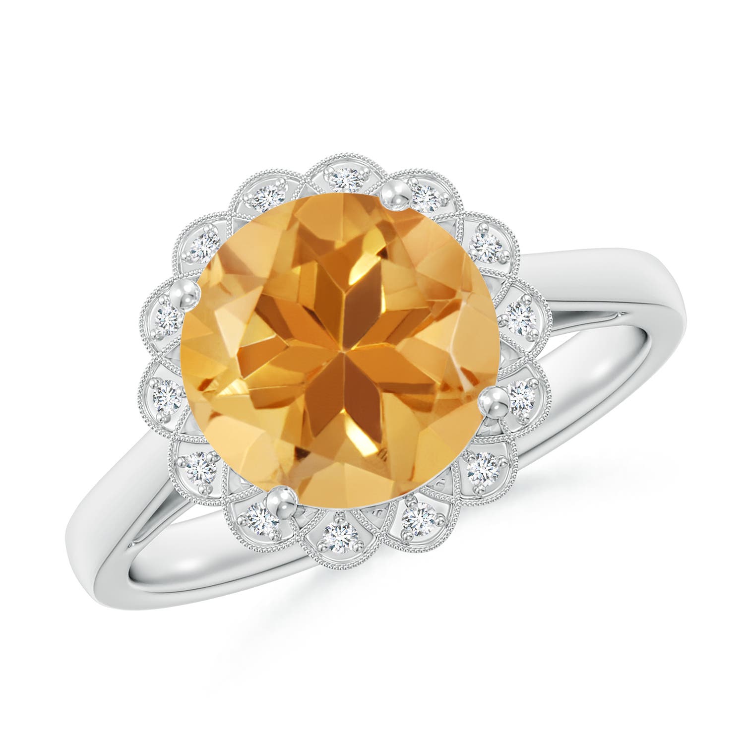 A - Citrine / 2.17 CT / 14 KT White Gold