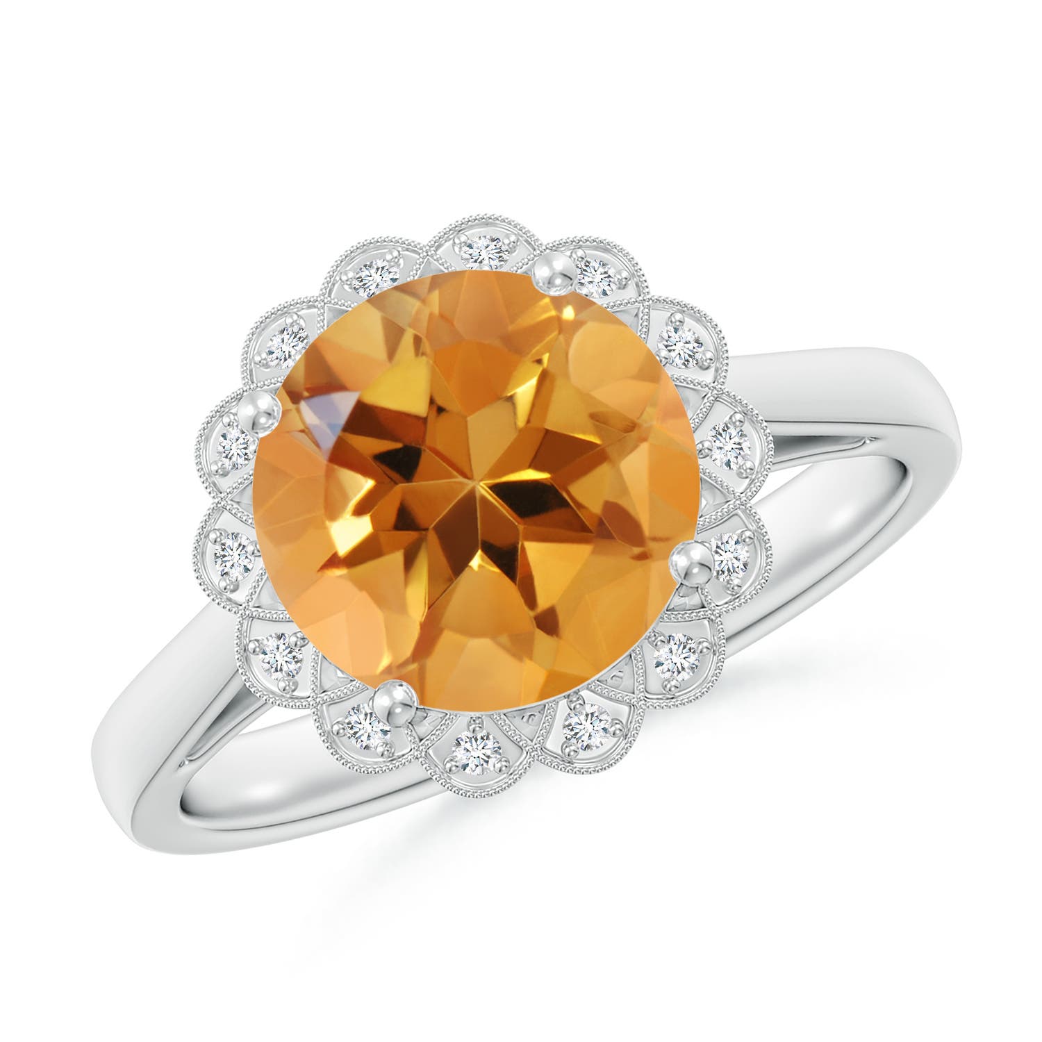 AA - Citrine / 2.17 CT / 14 KT White Gold