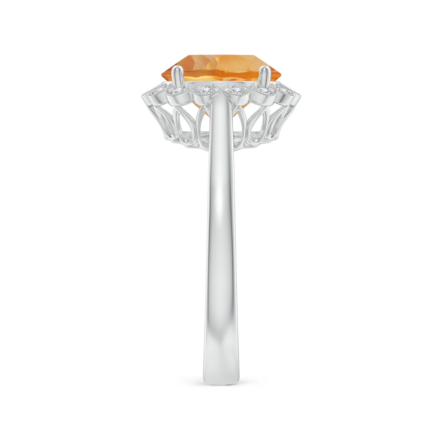 AA - Citrine / 2.17 CT / 14 KT White Gold