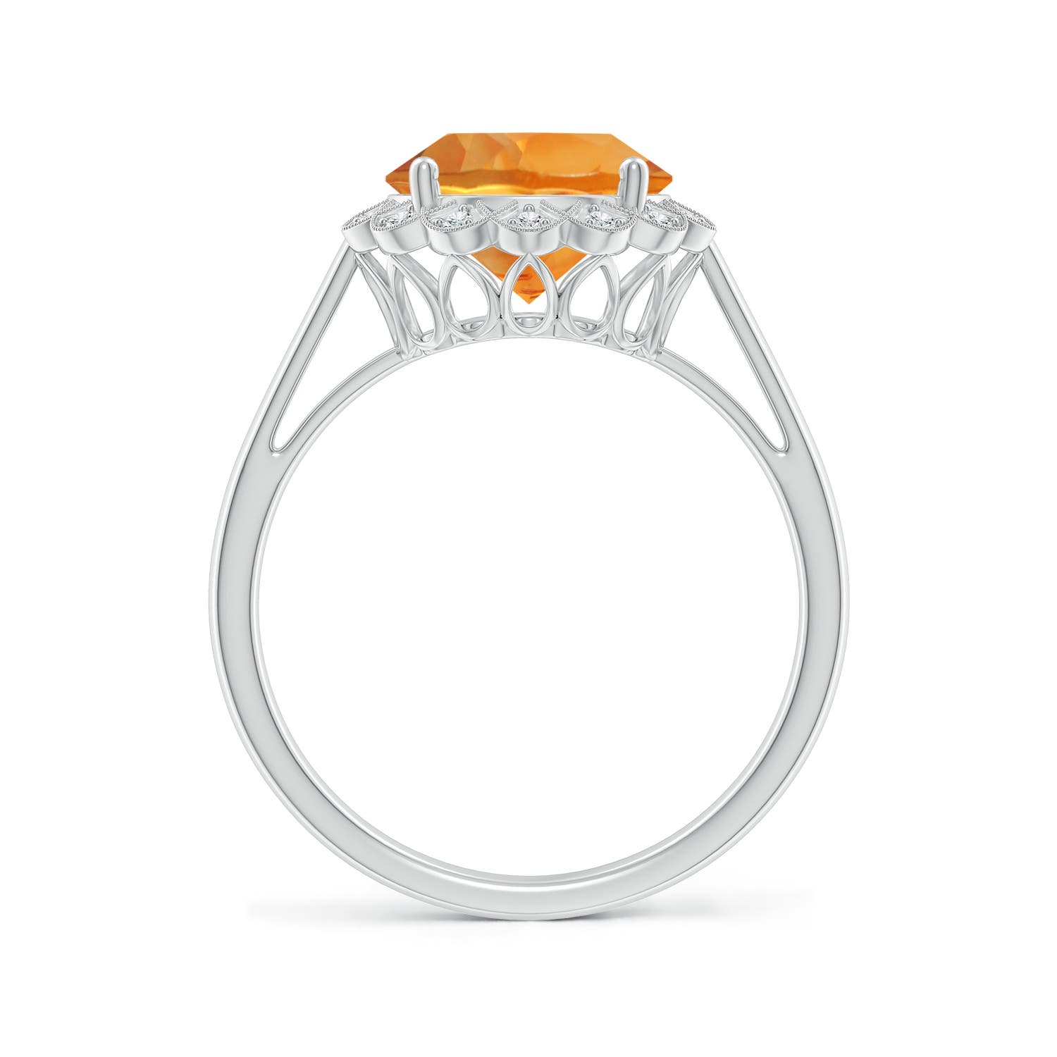 AAA - Citrine / 2.17 CT / 14 KT White Gold