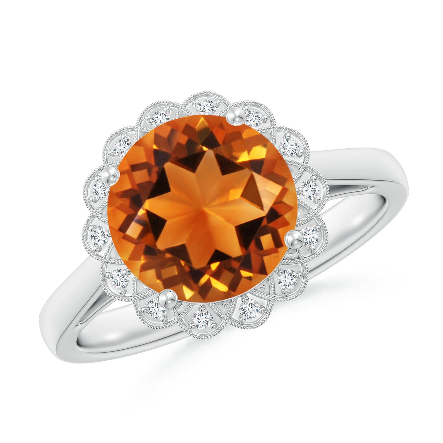 AAAA - Citrine / 2.17 CT / 14 KT White Gold