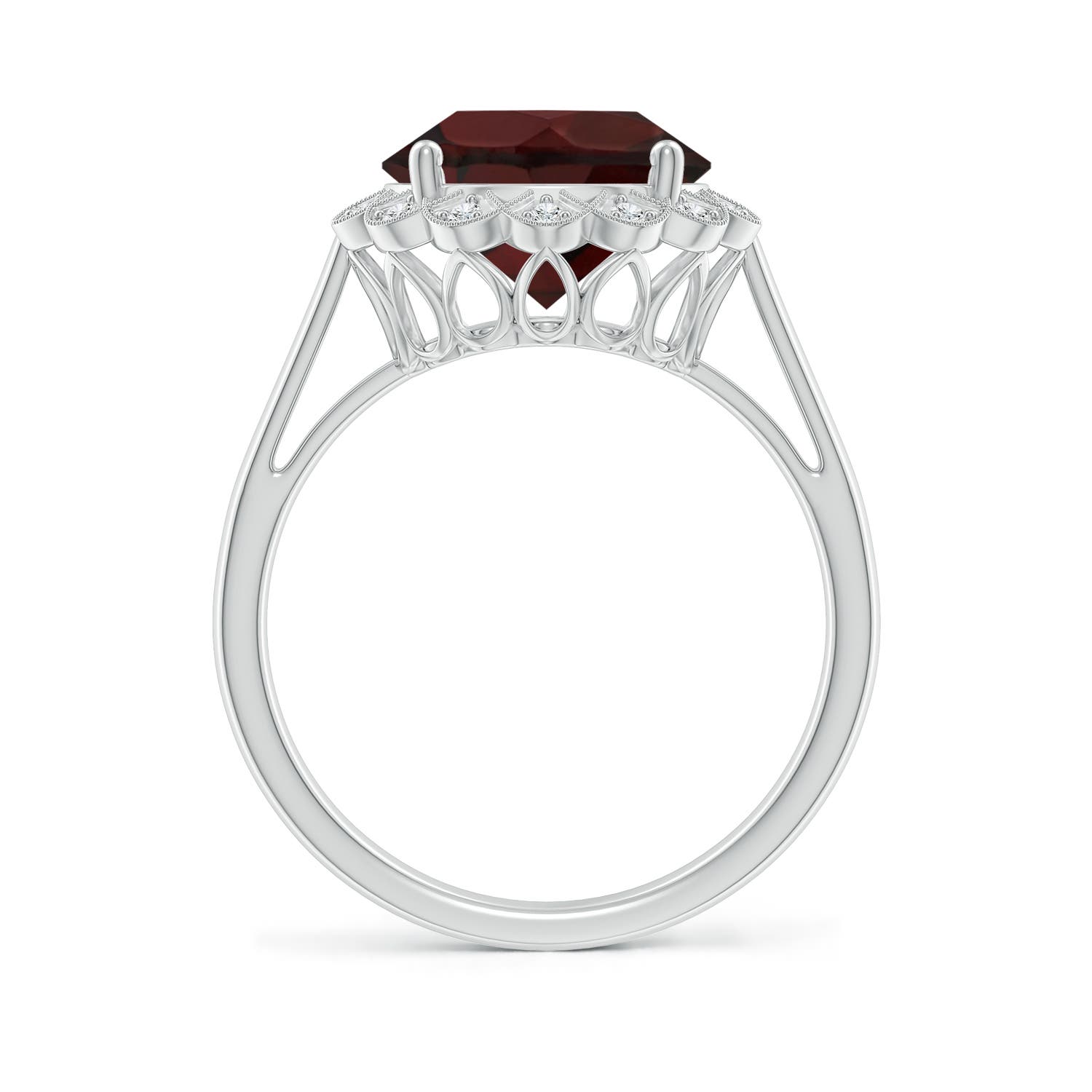 A - Garnet / 4.58 CT / 14 KT White Gold