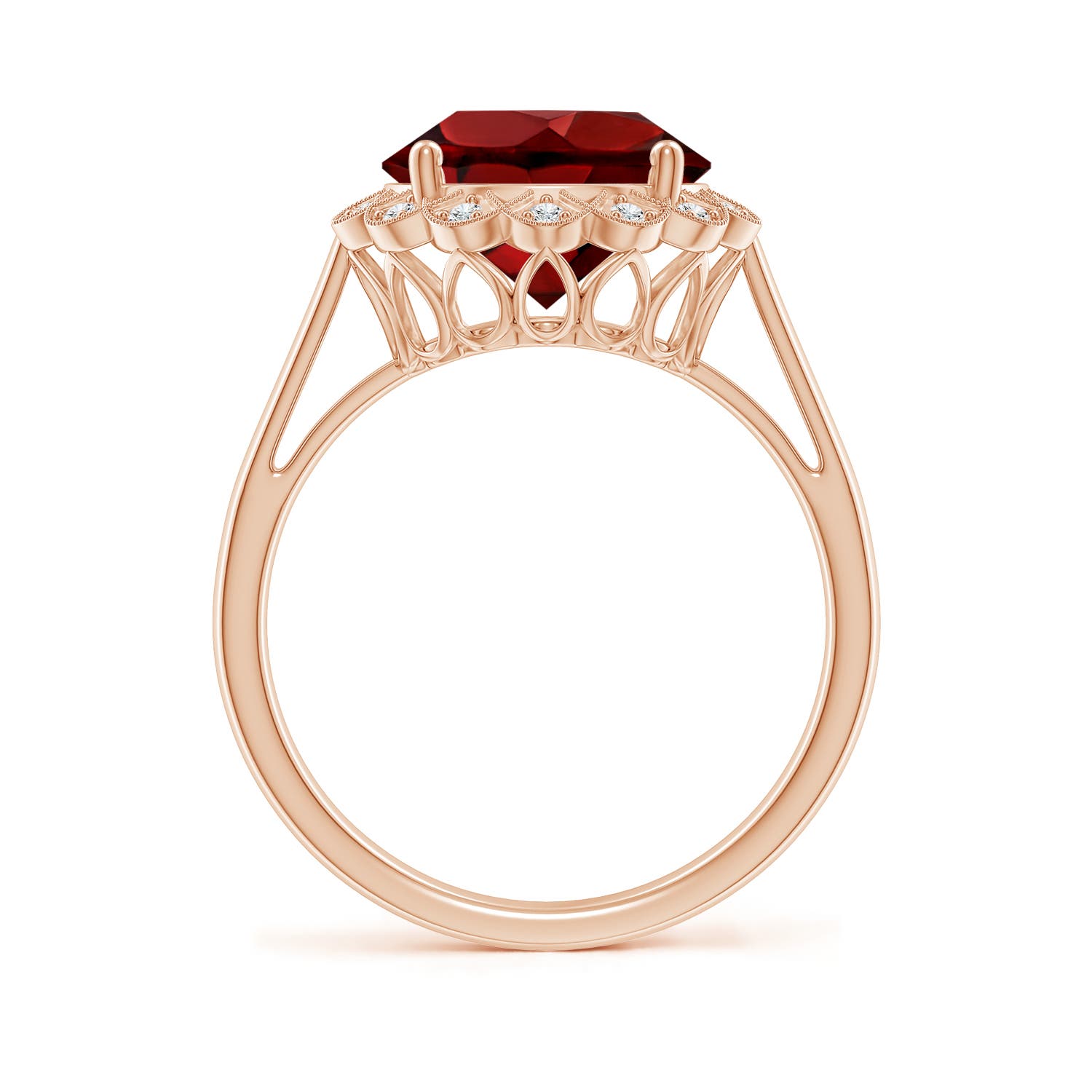 AAAA - Garnet / 4.58 CT / 14 KT Rose Gold