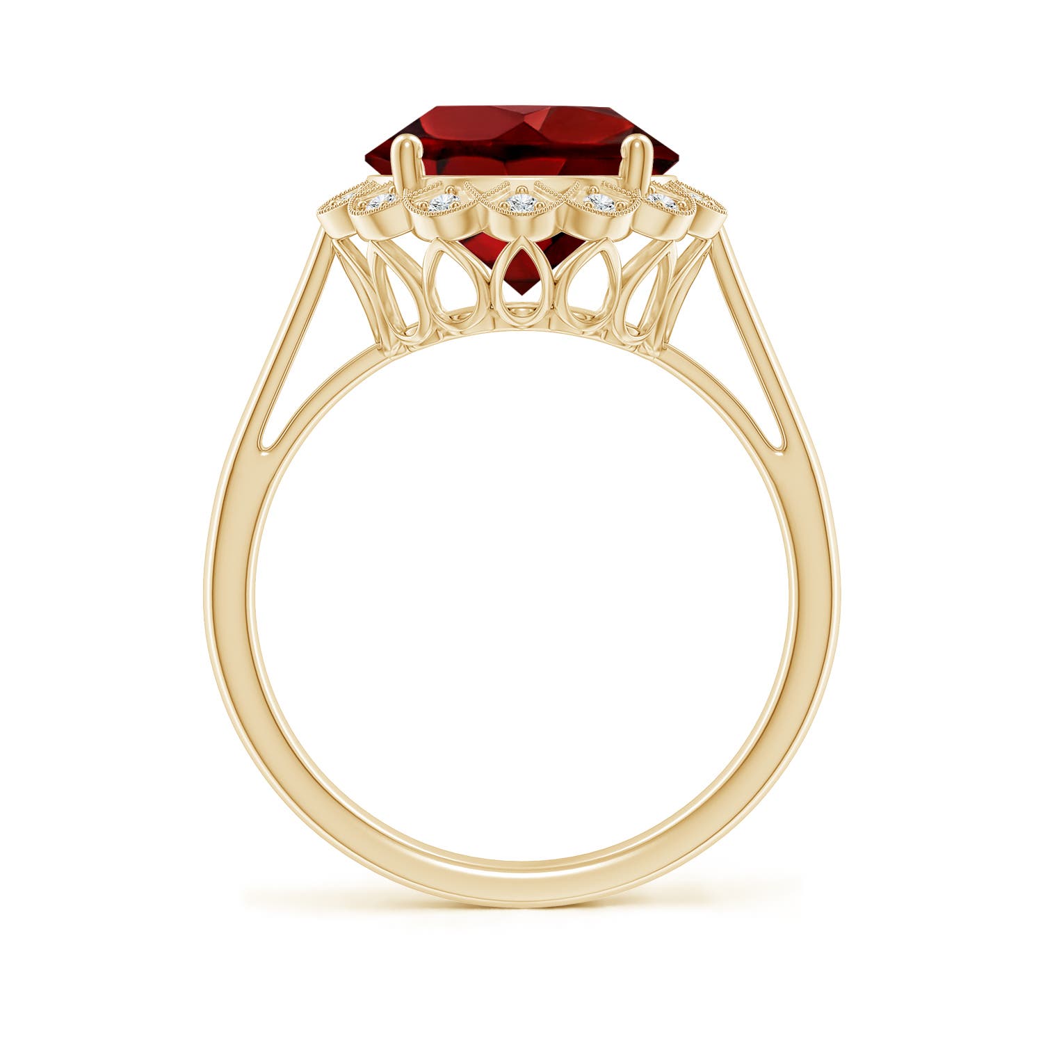 AAAA - Garnet / 4.58 CT / 14 KT Yellow Gold