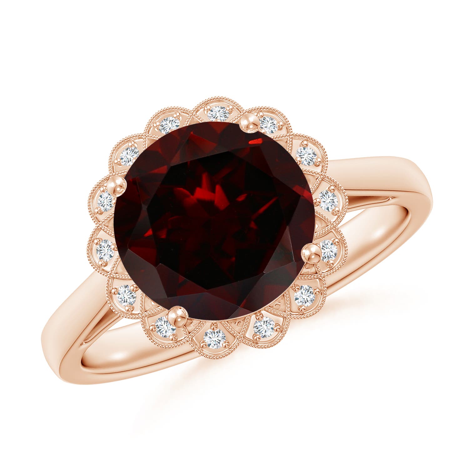 A - Garnet / 3.27 CT / 14 KT Rose Gold