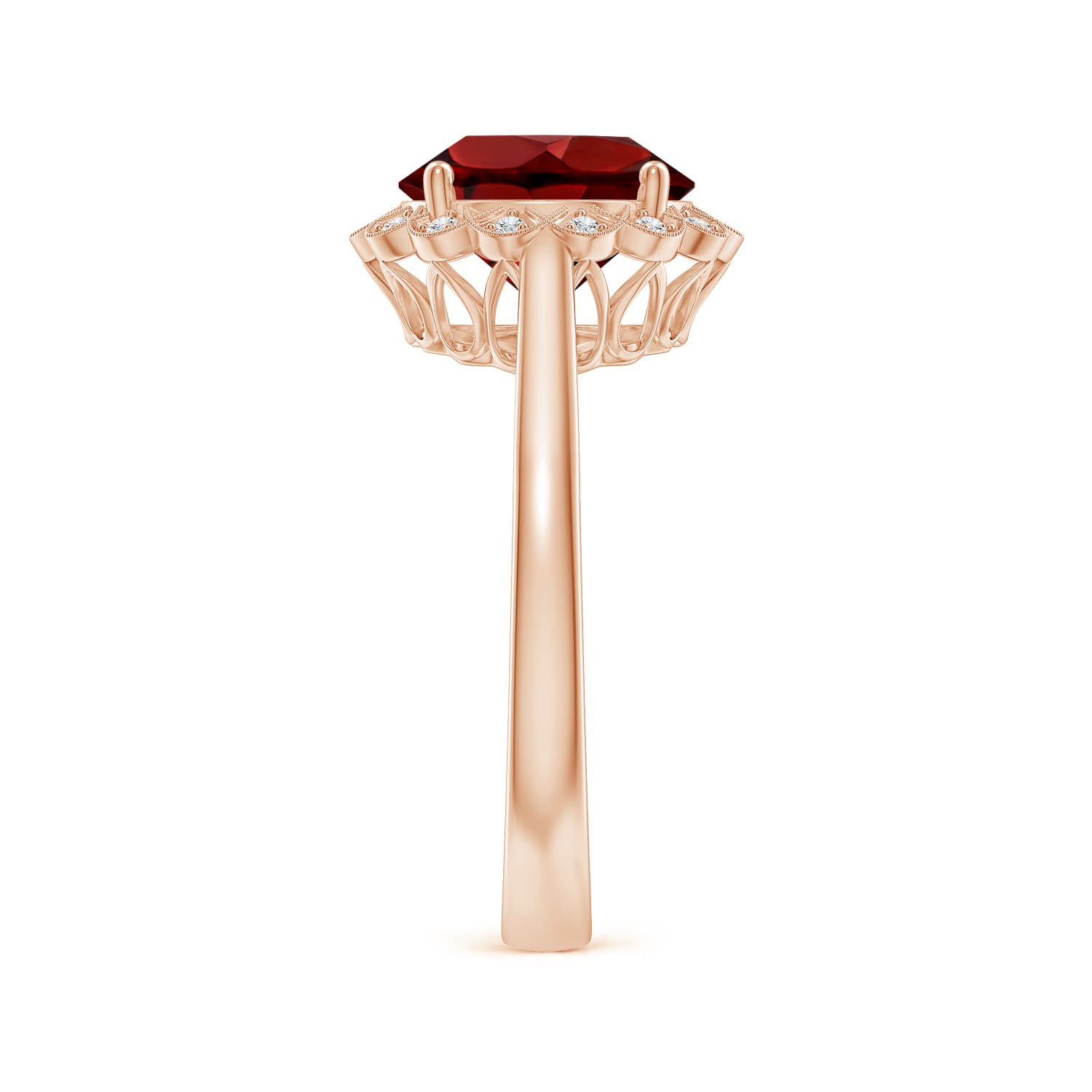 AAAA - Garnet / 3.27 CT / 14 KT Rose Gold