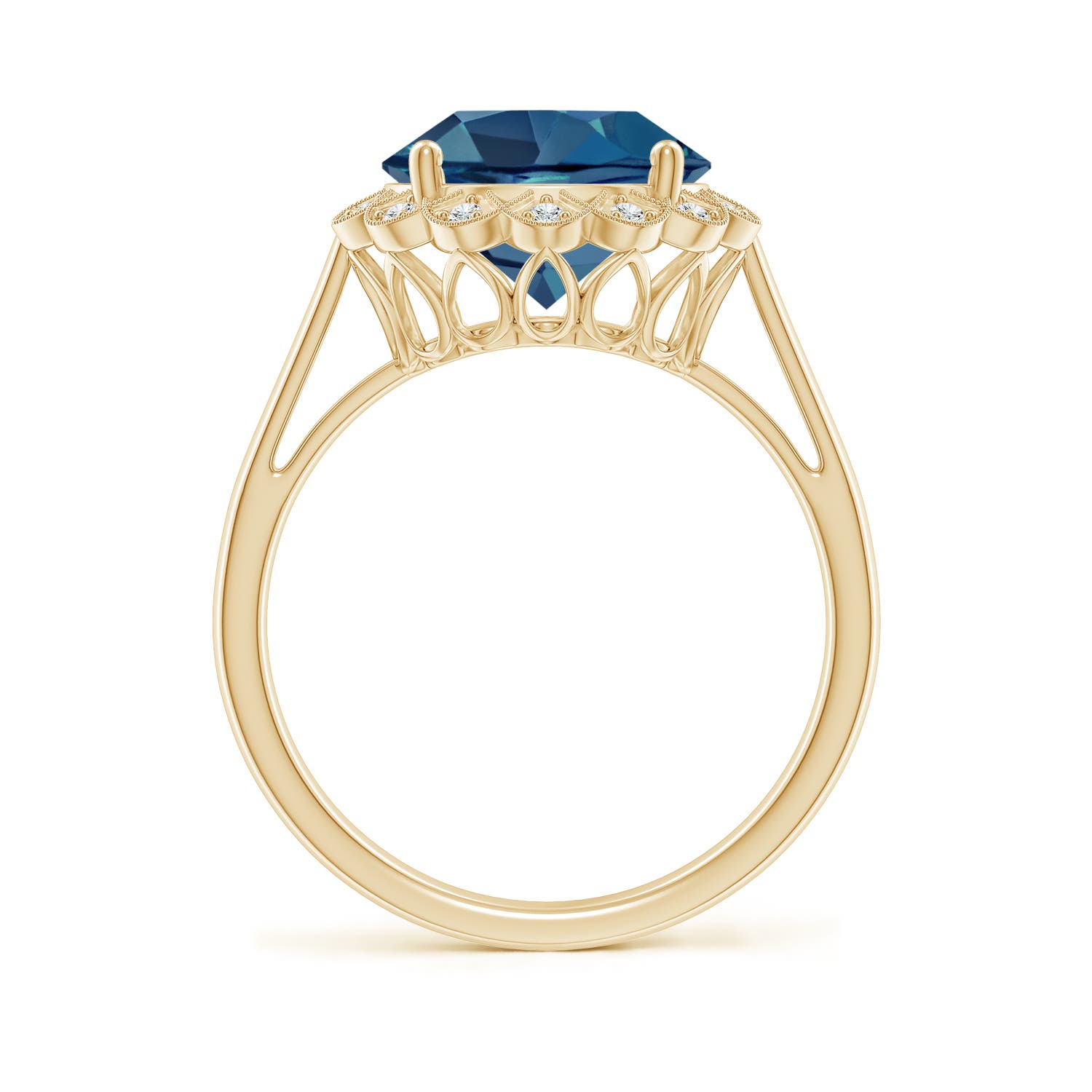 AA - London Blue Topaz / 4.28 CT / 14 KT Yellow Gold