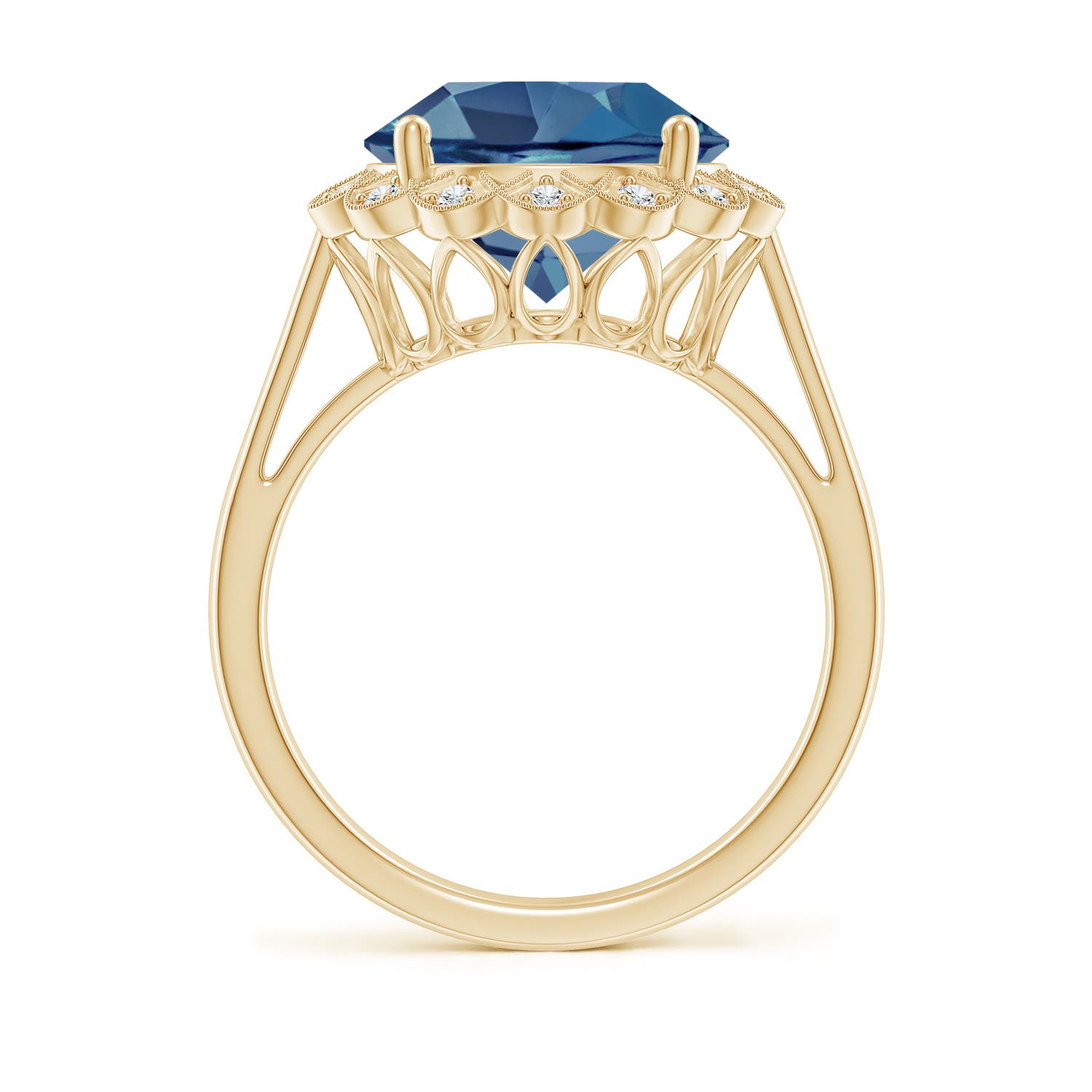 A - London Blue Topaz / 6.31 CT / 14 KT Yellow Gold