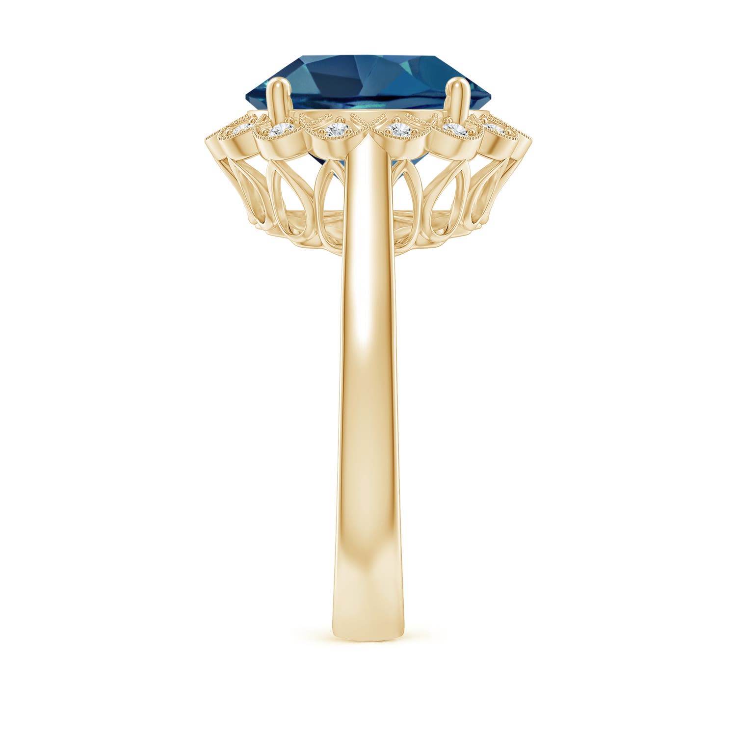 AA - London Blue Topaz / 6.31 CT / 14 KT Yellow Gold