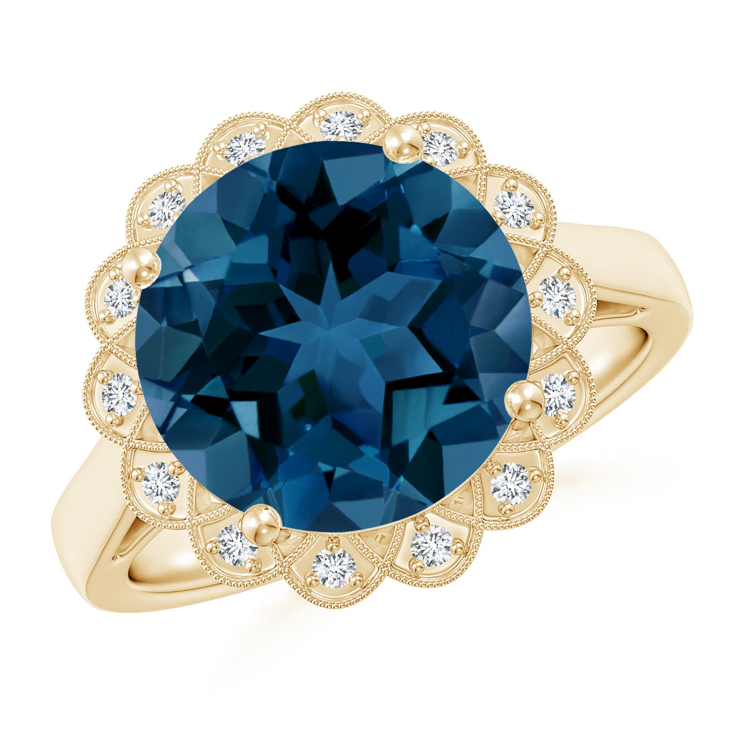 AAA - London Blue Topaz / 6.31 CT / 14 KT Yellow Gold