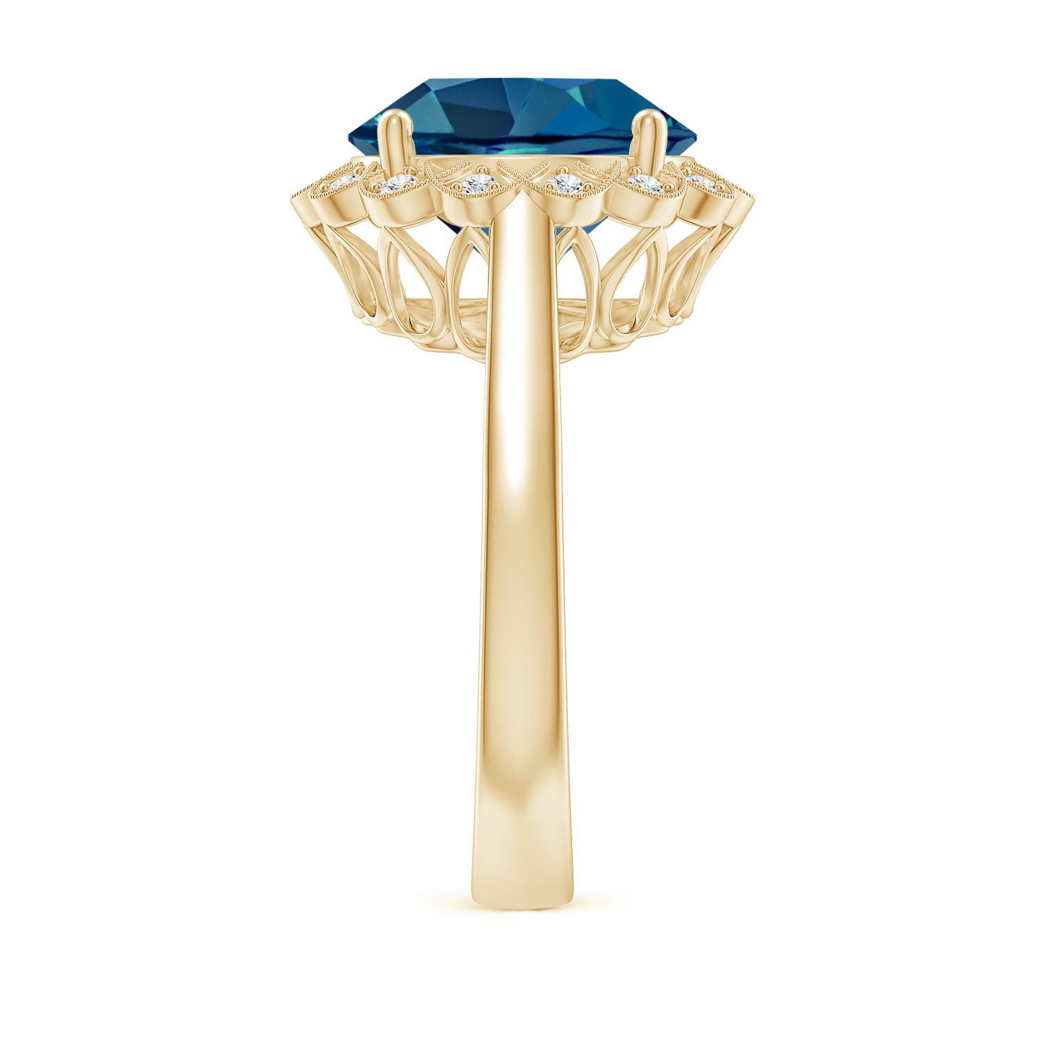 AAA - London Blue Topaz / 6.31 CT / 14 KT Yellow Gold