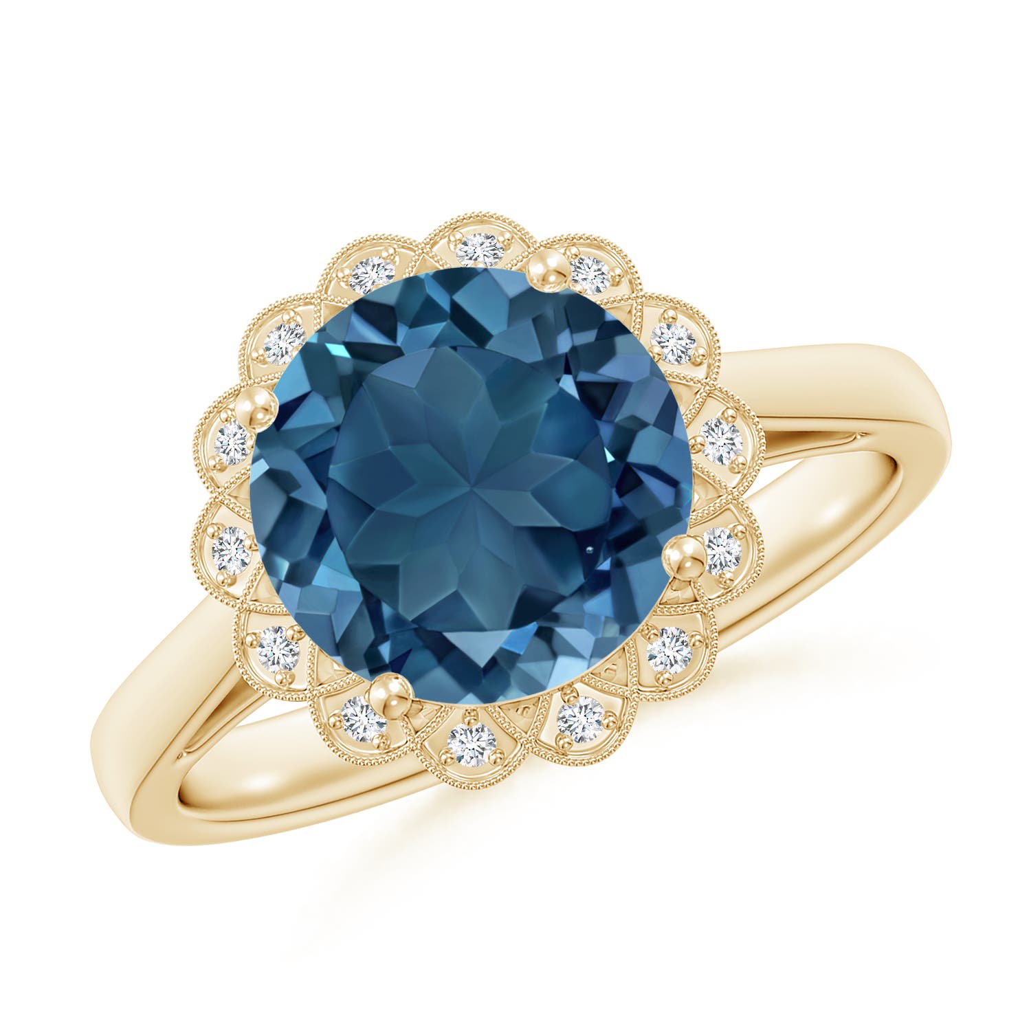 AA - London Blue Topaz / 3.37 CT / 14 KT Yellow Gold