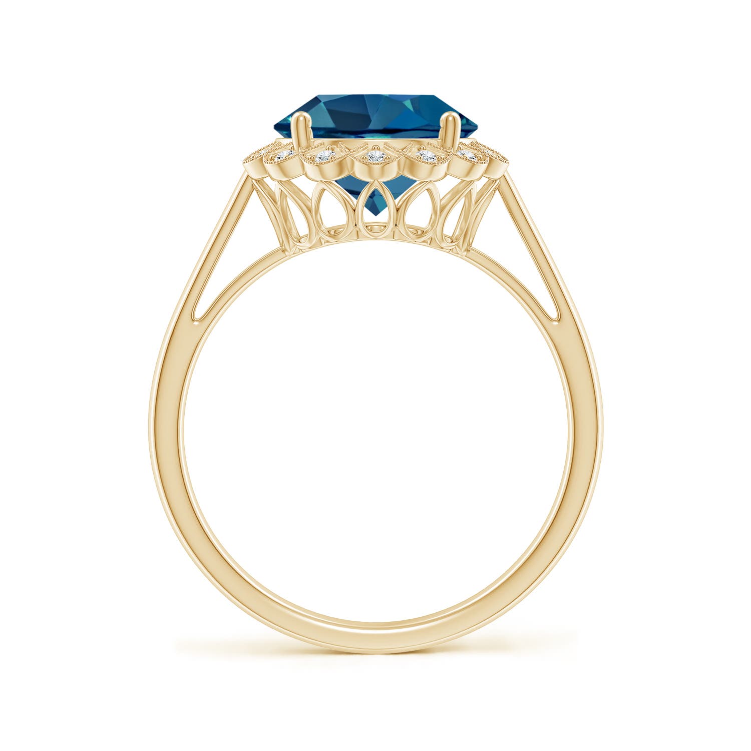 AAA - London Blue Topaz / 3.37 CT / 14 KT Yellow Gold