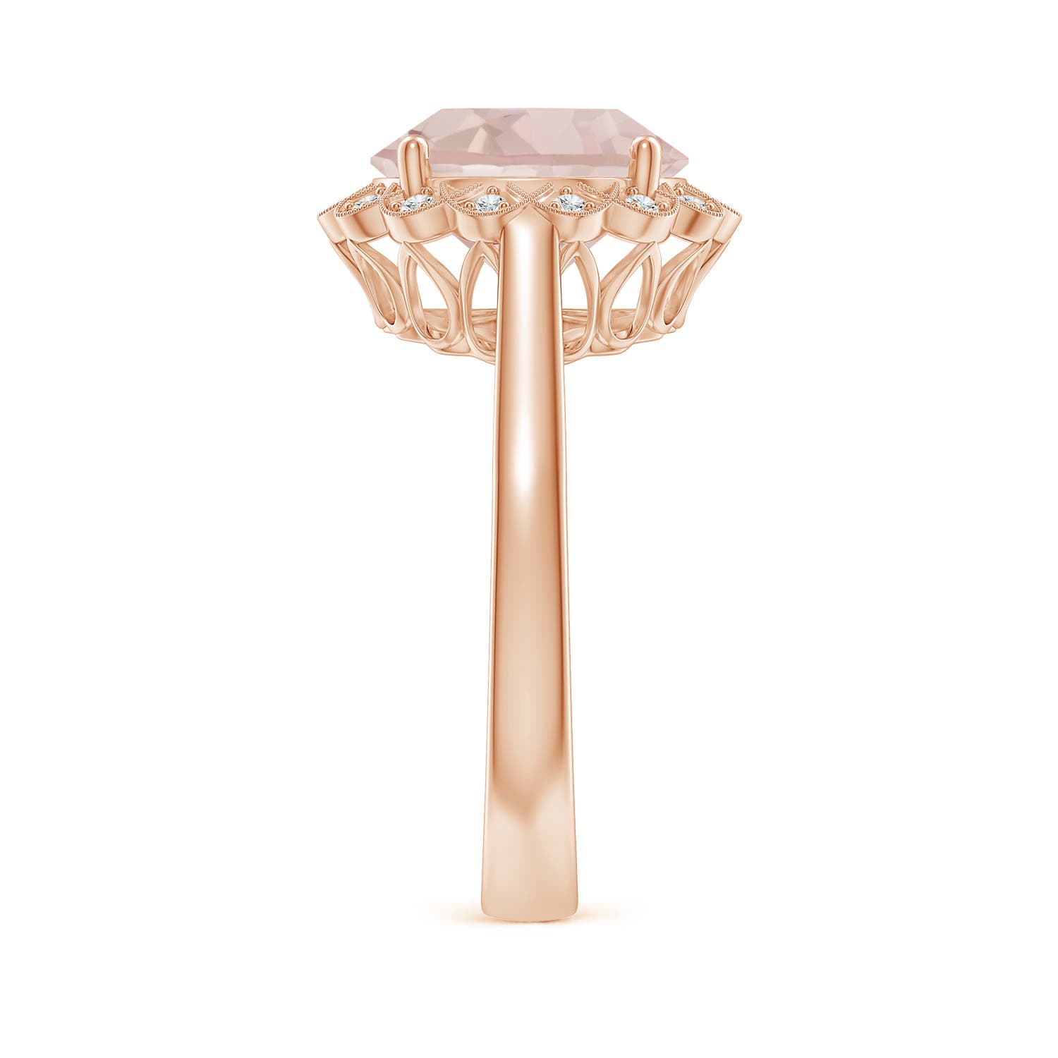 A - Morganite / 3.48 CT / 14 KT Rose Gold