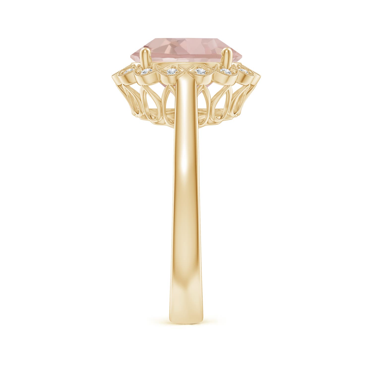 AA - Morganite / 3.48 CT / 14 KT Yellow Gold