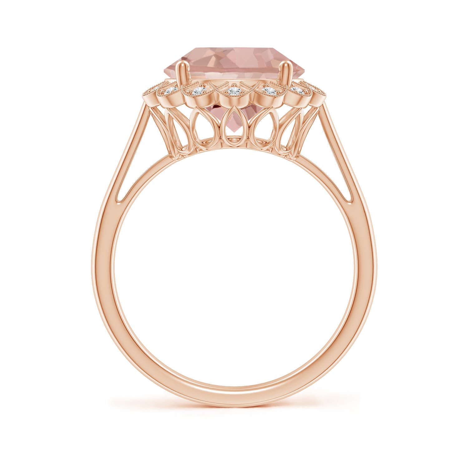 AAAA - Morganite / 3.48 CT / 14 KT Rose Gold