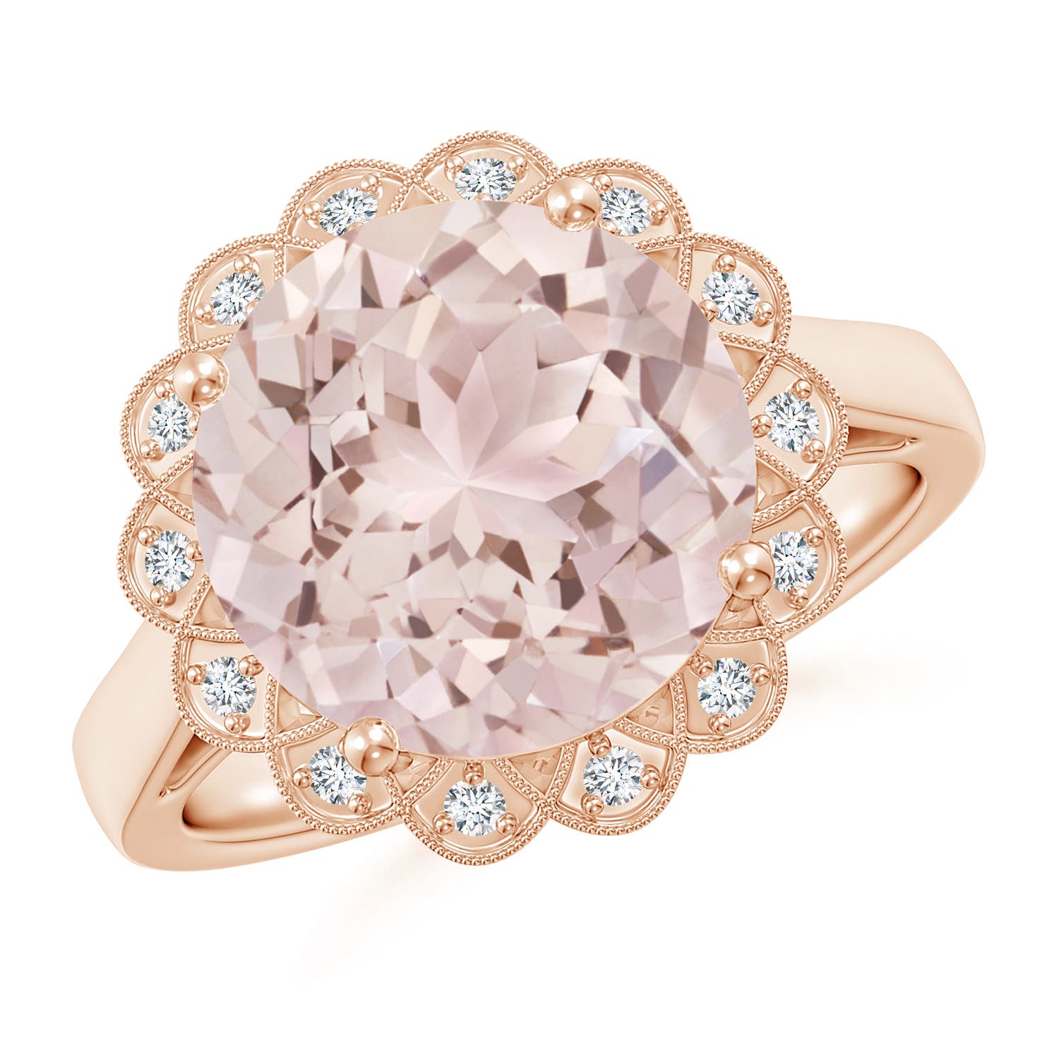 A - Morganite / 4.36 CT / 14 KT Rose Gold