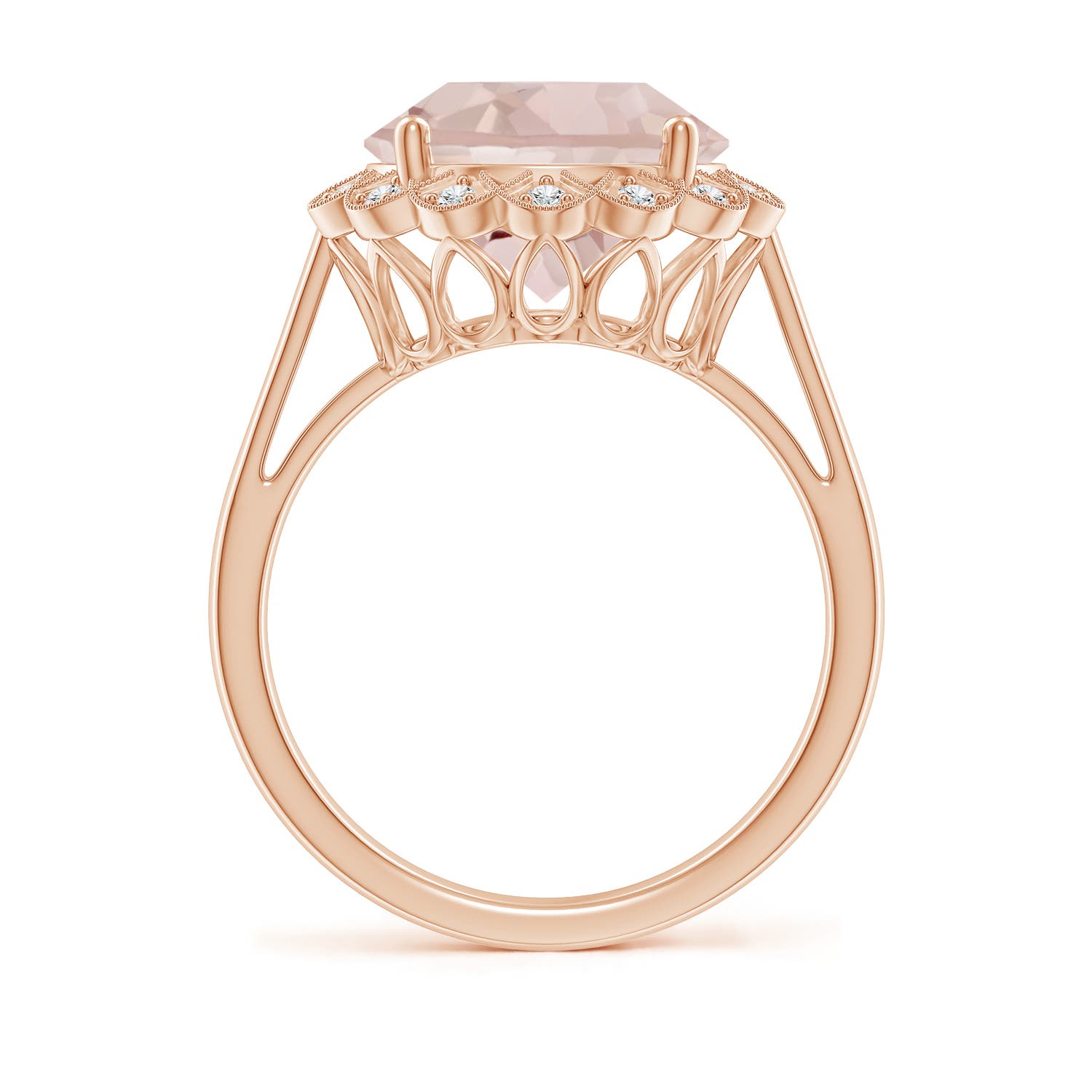 A - Morganite / 4.36 CT / 14 KT Rose Gold