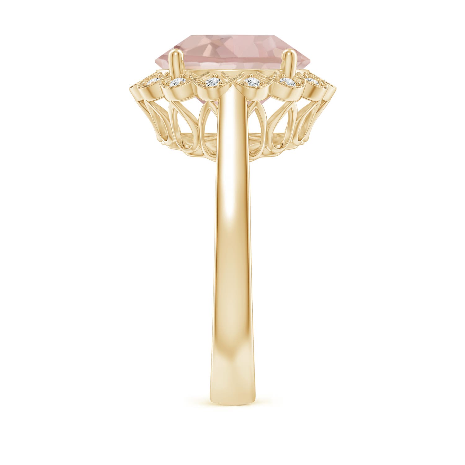 AA - Morganite / 4.36 CT / 14 KT Yellow Gold