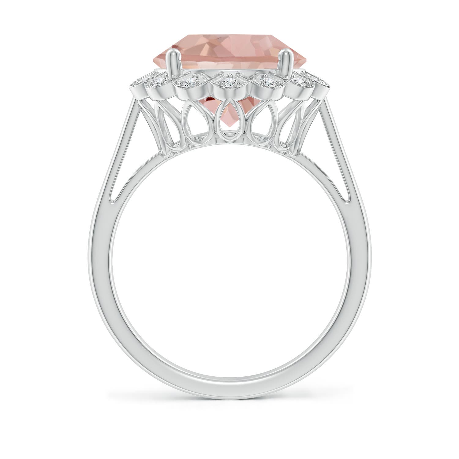 AAA - Morganite / 4.36 CT / 14 KT White Gold