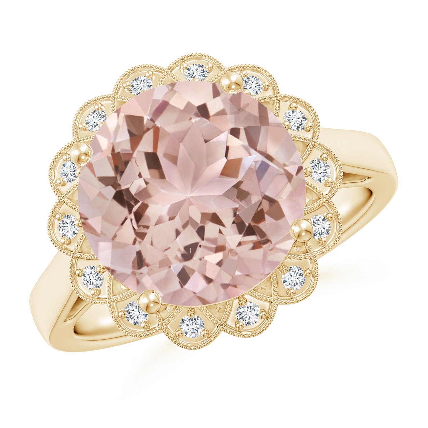 AAA - Morganite / 4.36 CT / 14 KT Yellow Gold