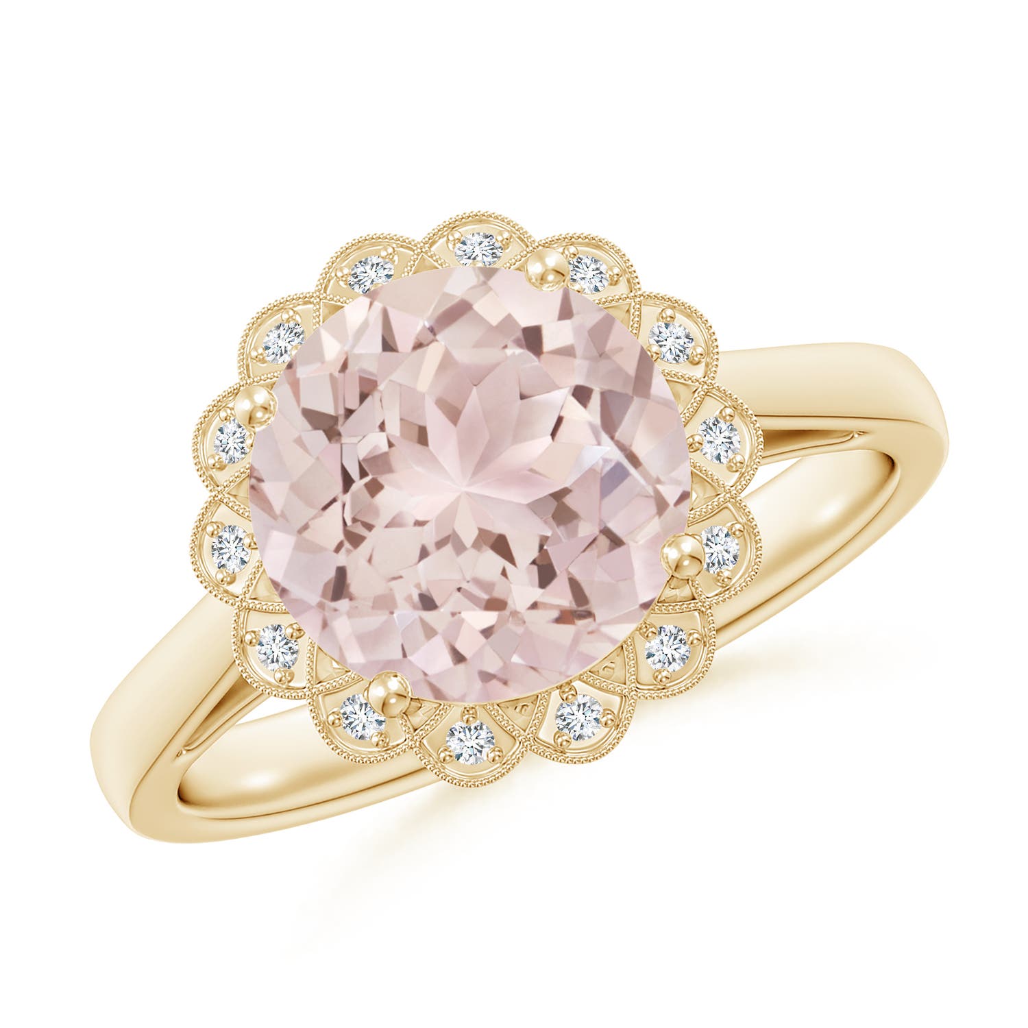 A - Morganite / 3.07 CT / 14 KT Yellow Gold