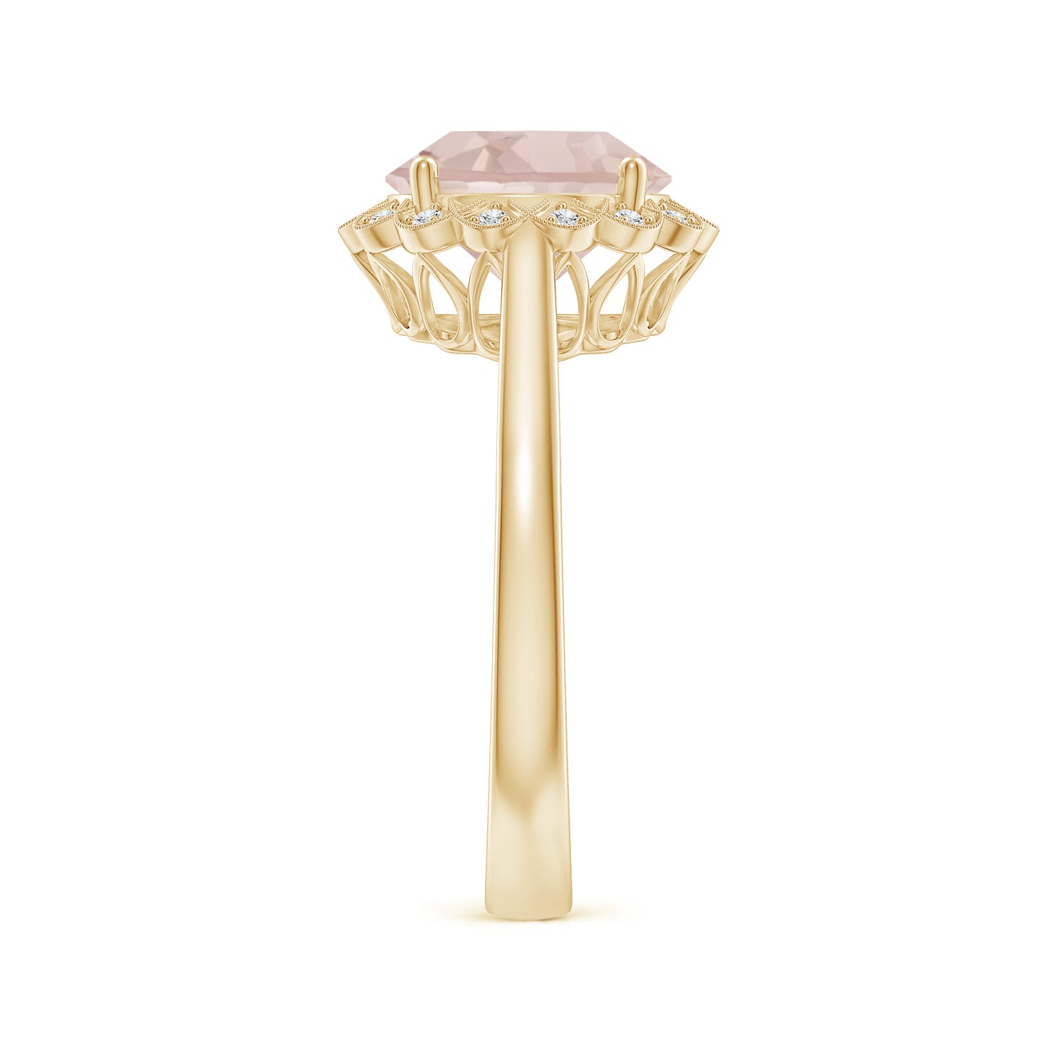 A - Morganite / 3.07 CT / 14 KT Yellow Gold