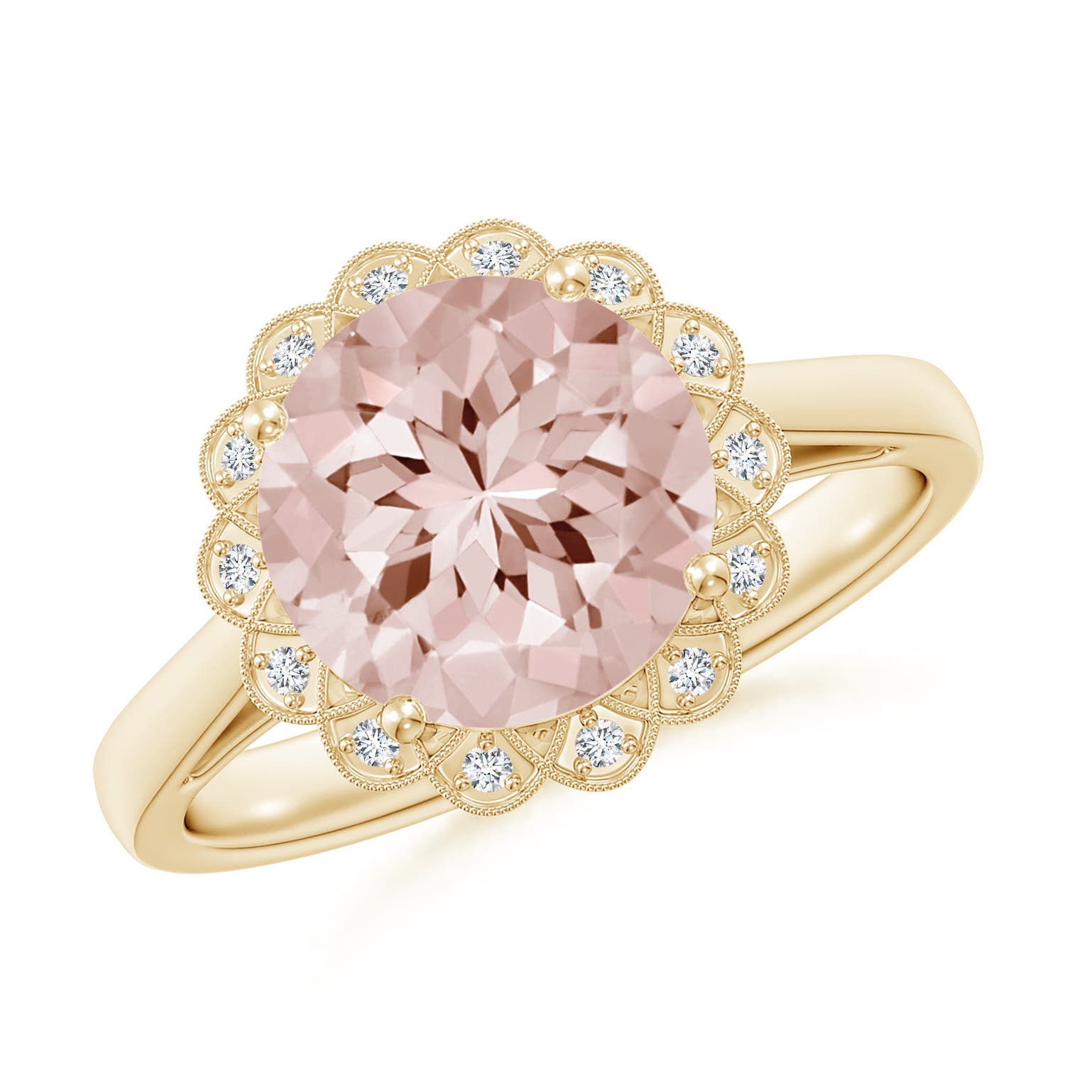 AA - Morganite / 3.07 CT / 14 KT Yellow Gold