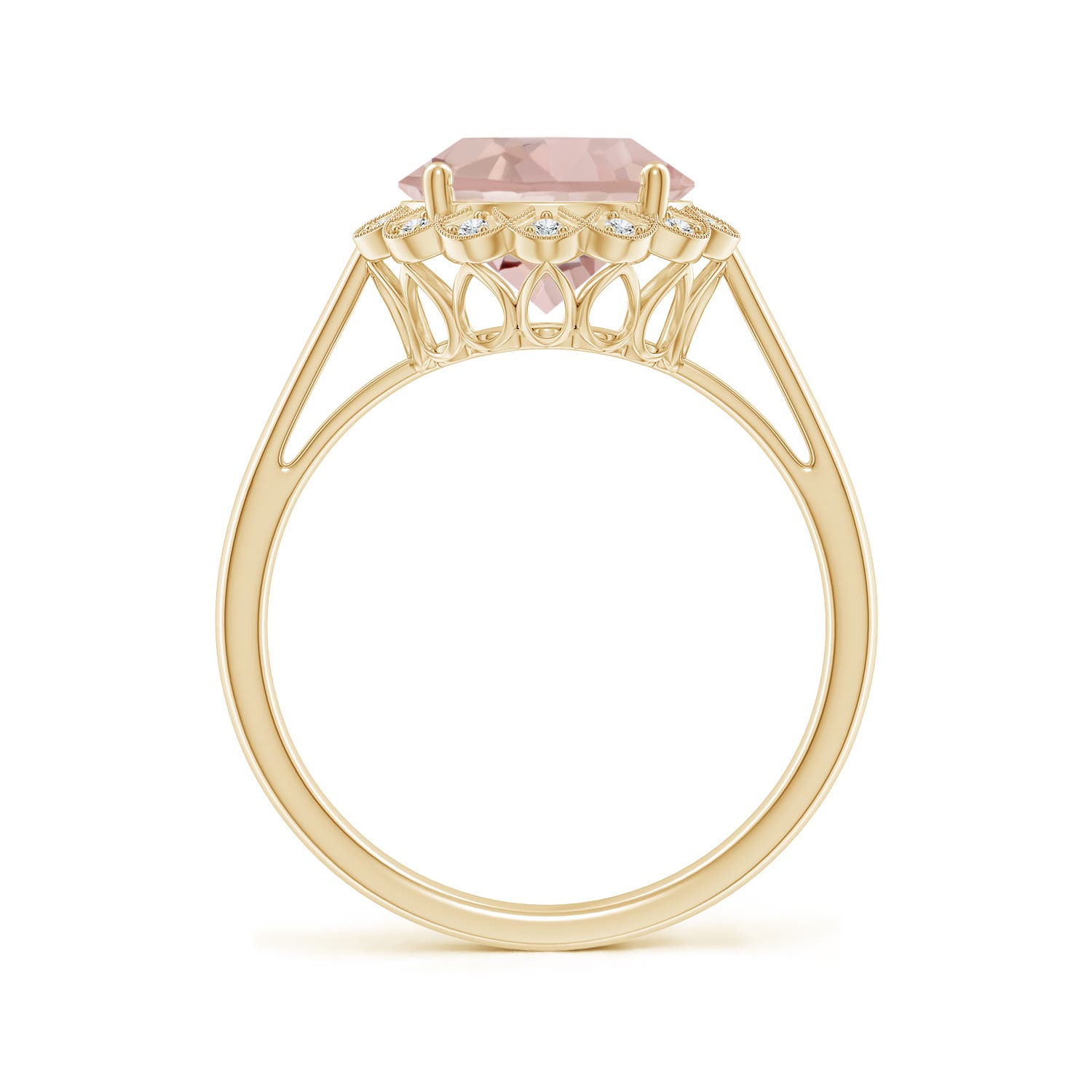 AA - Morganite / 3.07 CT / 14 KT Yellow Gold