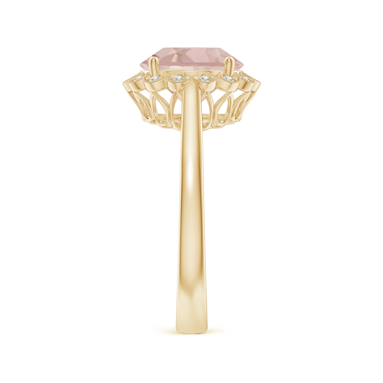 AA - Morganite / 3.07 CT / 14 KT Yellow Gold