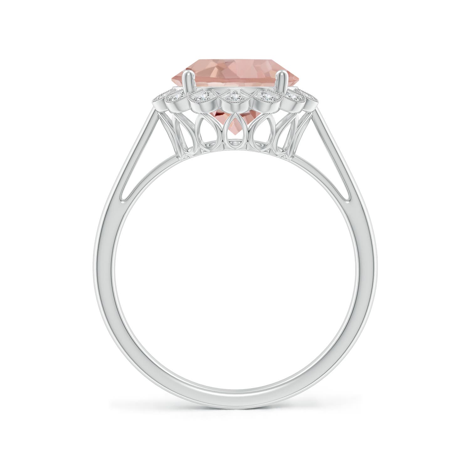 AAA - Morganite / 3.07 CT / 14 KT White Gold