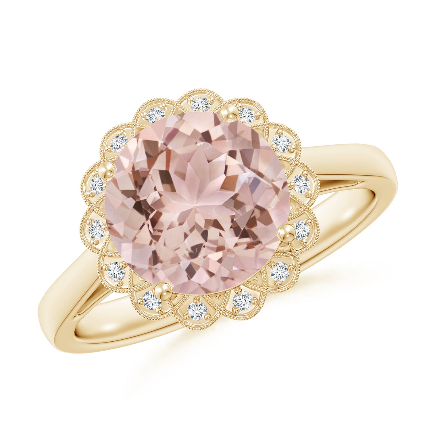 AAA - Morganite / 3.07 CT / 14 KT Yellow Gold