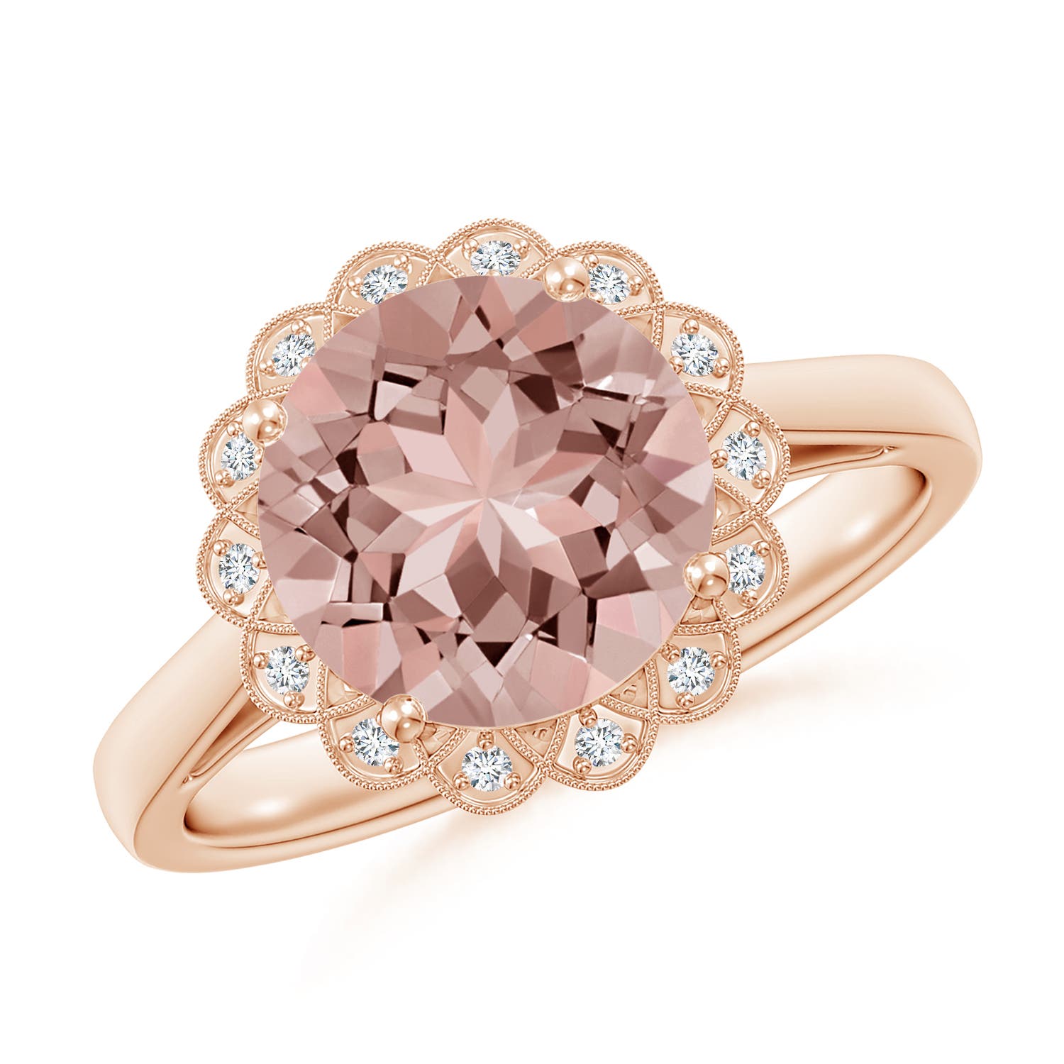 AAAA - Morganite / 3.07 CT / 14 KT Rose Gold