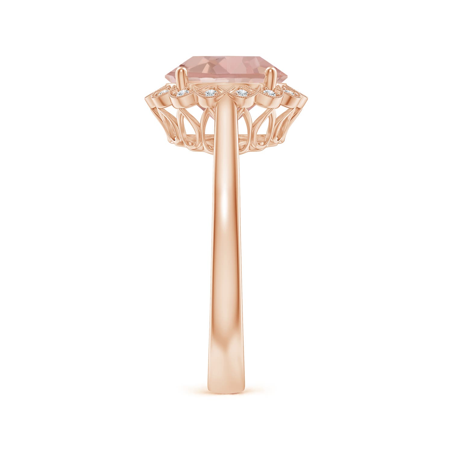 AAAA - Morganite / 3.07 CT / 14 KT Rose Gold