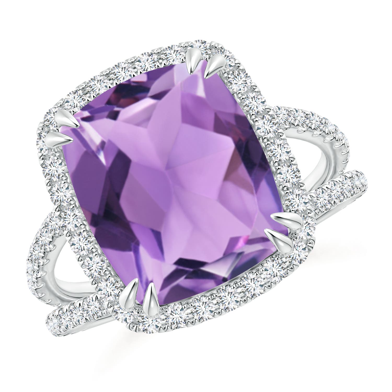 A - Amethyst / 5.42 CT / 14 KT White Gold