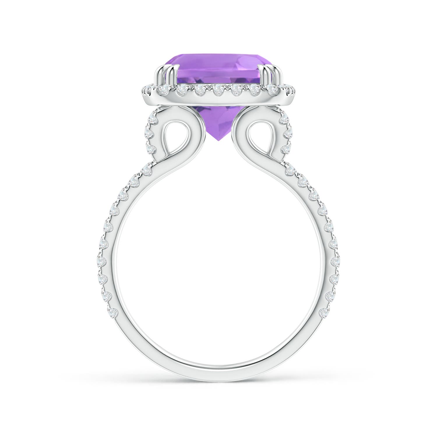 A - Amethyst / 5.42 CT / 14 KT White Gold