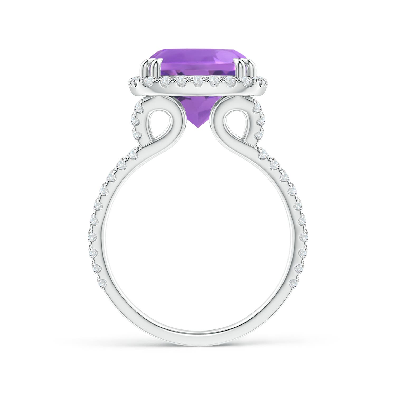 AA - Amethyst / 5.42 CT / 14 KT White Gold