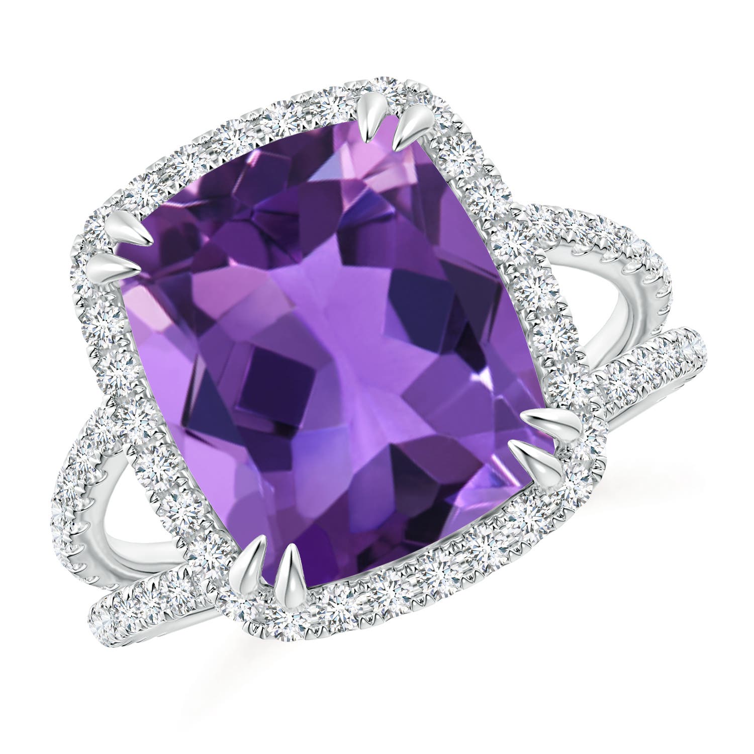 AAA - Amethyst / 5.42 CT / 14 KT White Gold