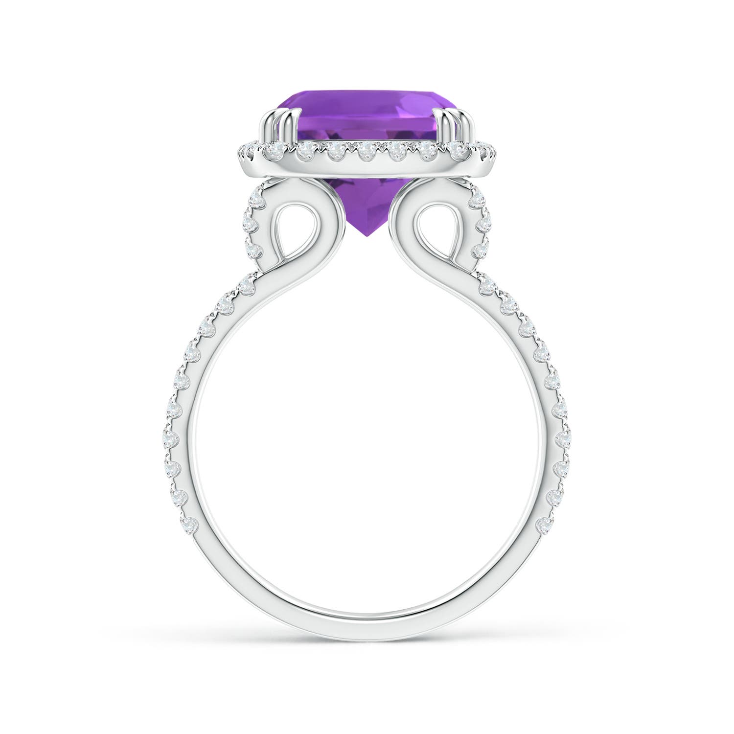 AAA - Amethyst / 5.42 CT / 14 KT White Gold