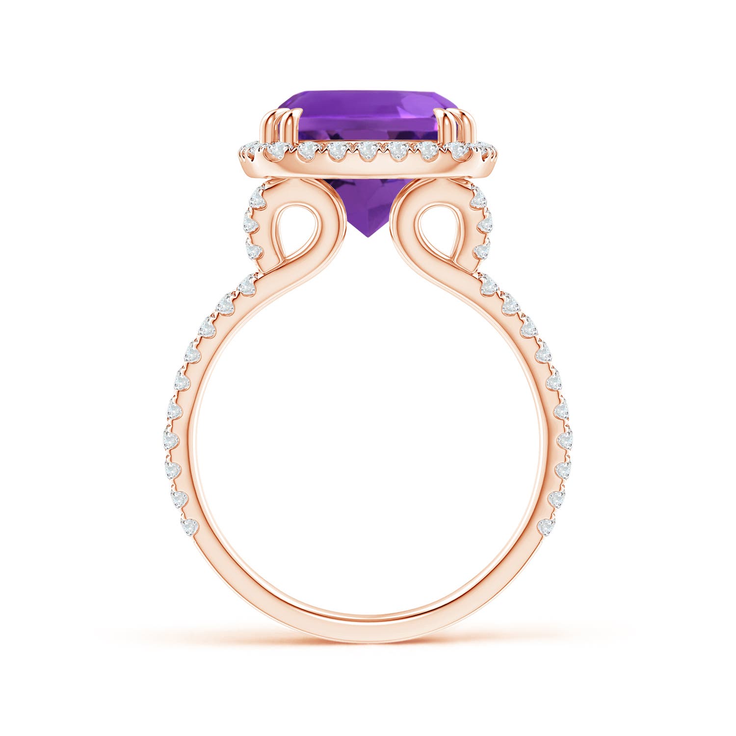 AAAA - Amethyst / 5.42 CT / 14 KT Rose Gold