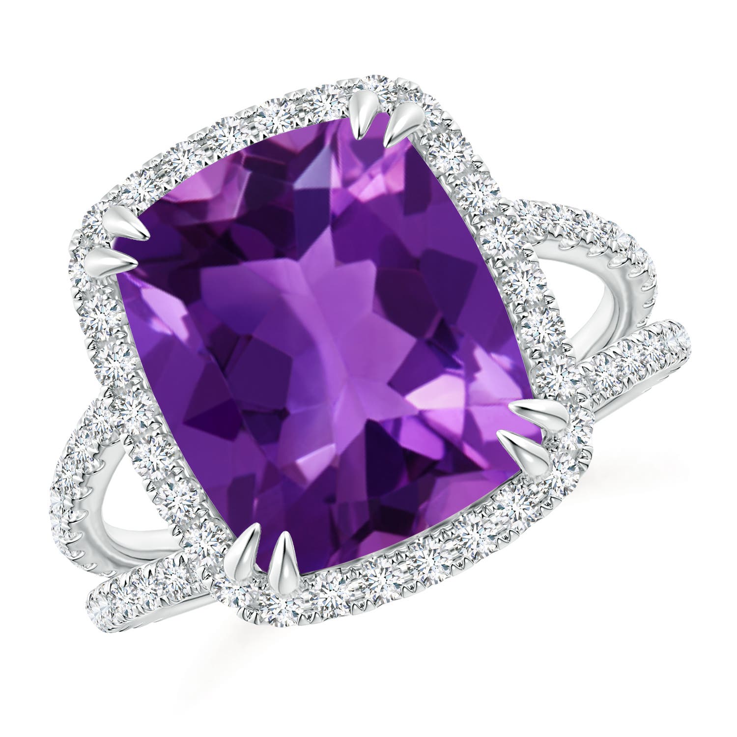 AAAA - Amethyst / 5.42 CT / 14 KT White Gold