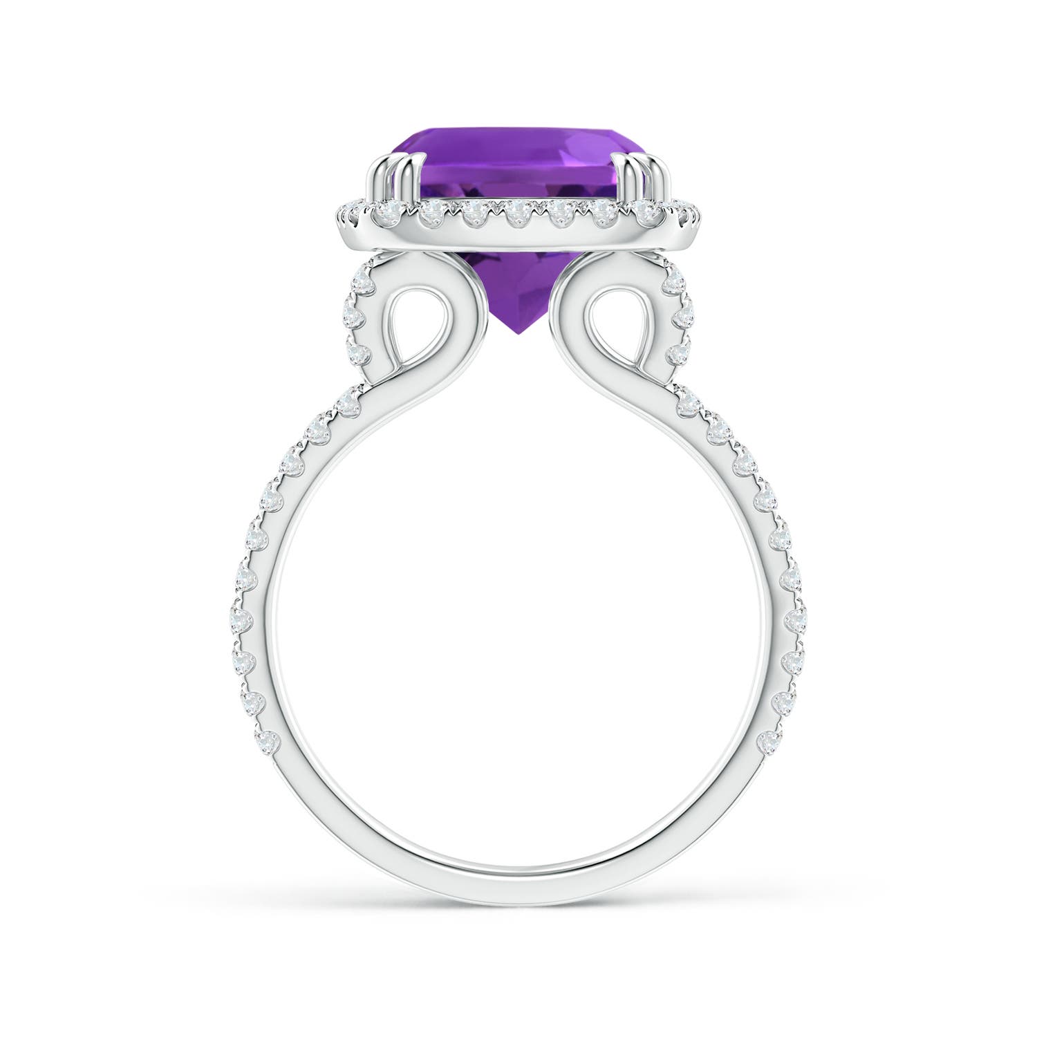 AAAA - Amethyst / 5.42 CT / 14 KT White Gold