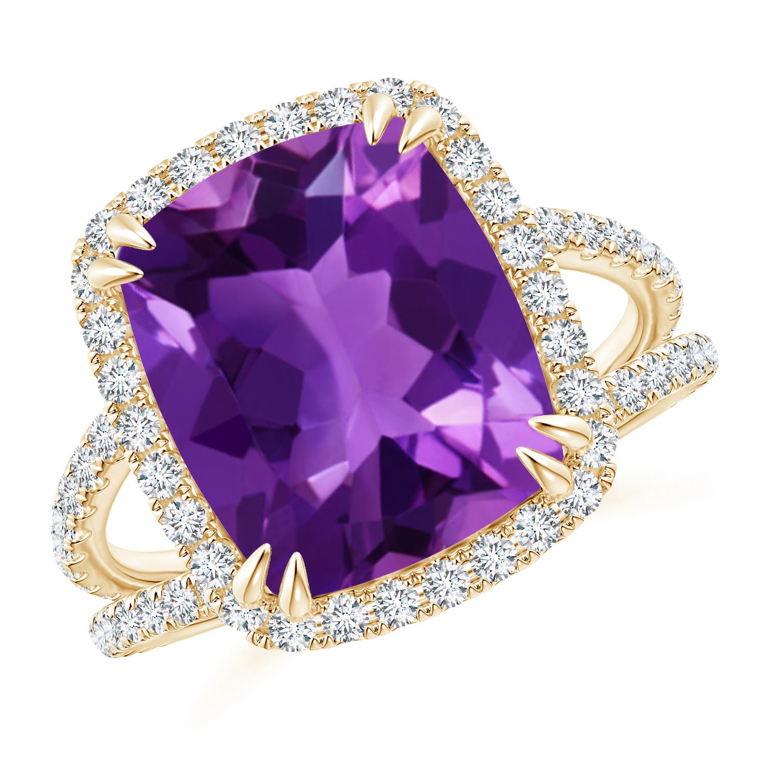 AAAA - Amethyst / 5.42 CT / 14 KT Yellow Gold