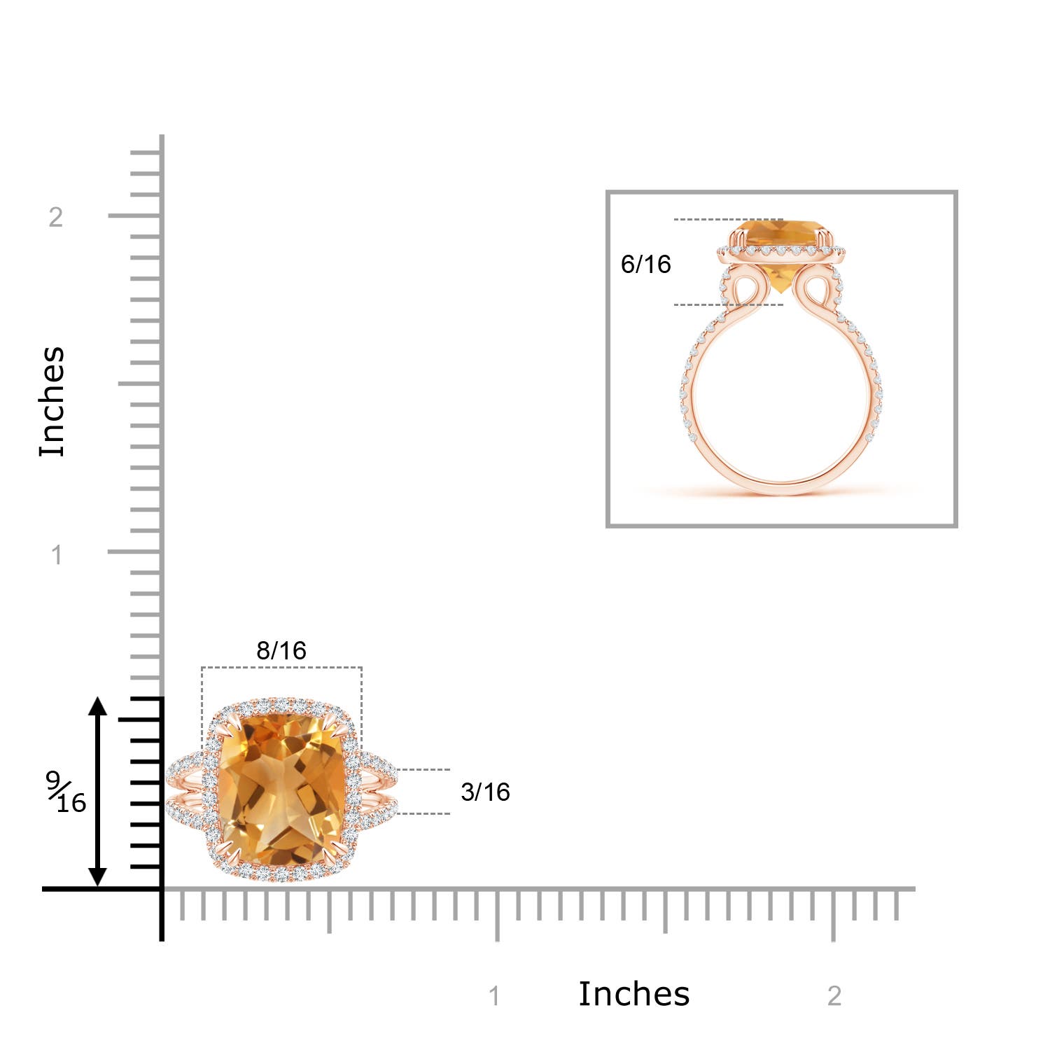 A - Citrine / 5.52 CT / 14 KT Rose Gold