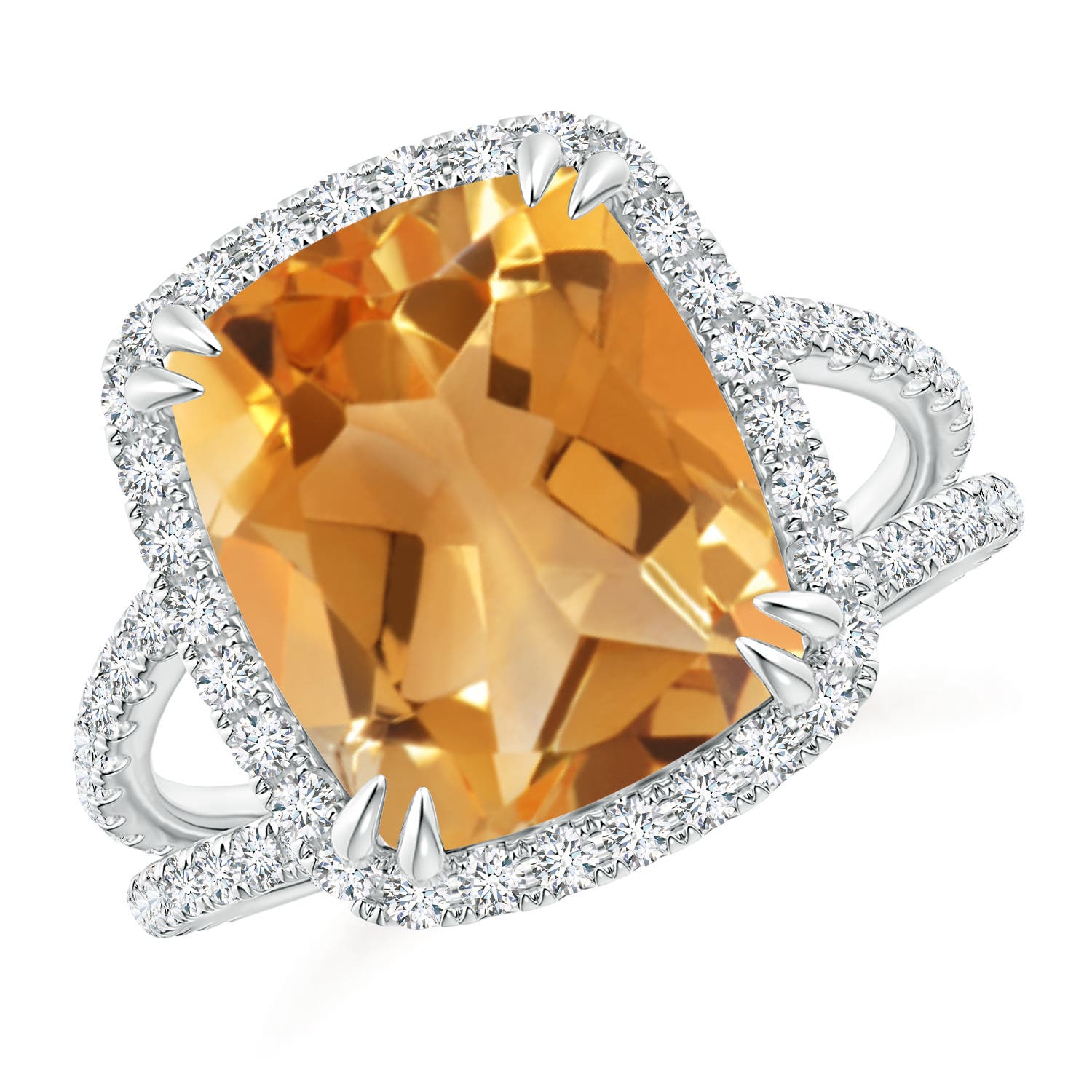 A - Citrine / 5.52 CT / 14 KT White Gold