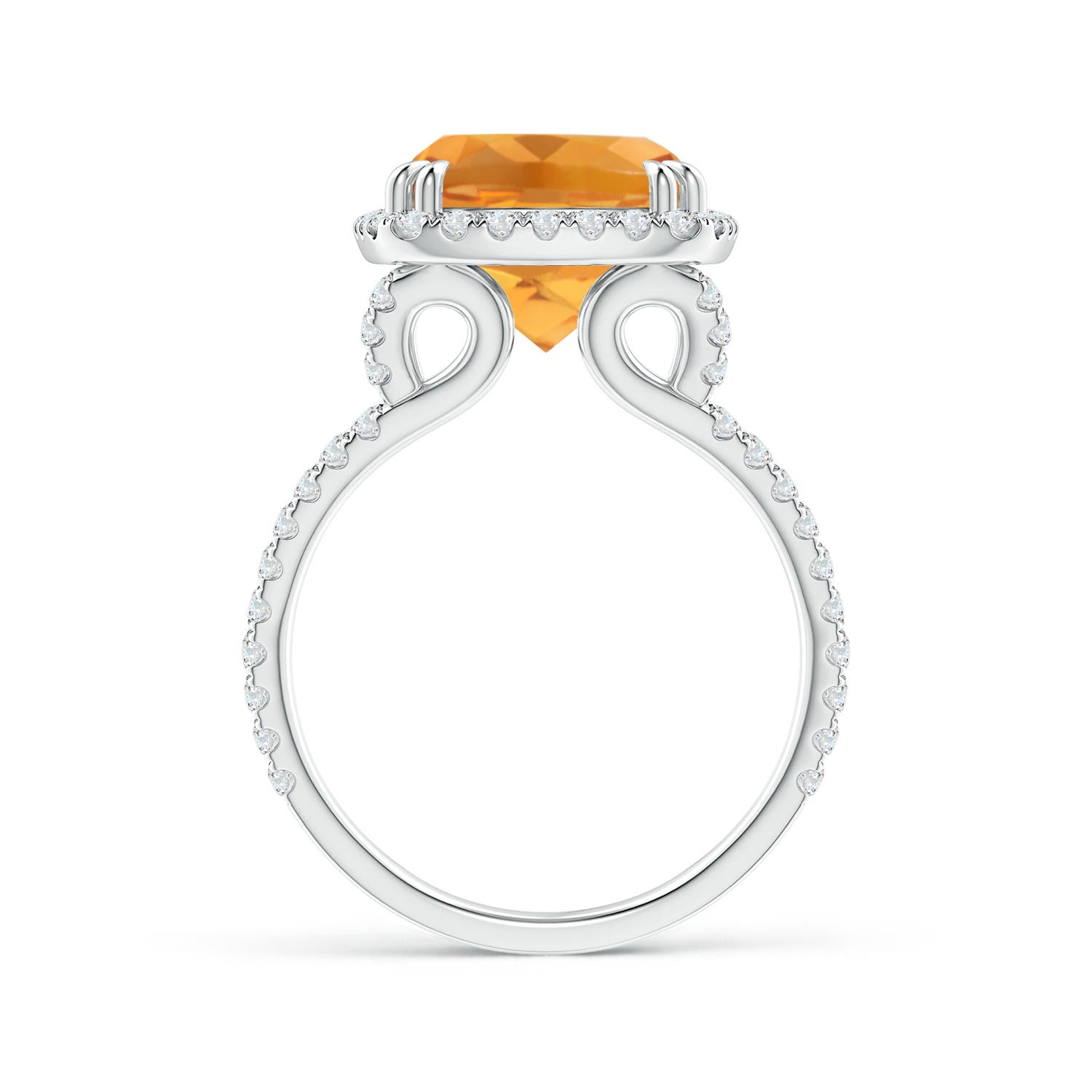 AA - Citrine / 5.52 CT / 14 KT White Gold