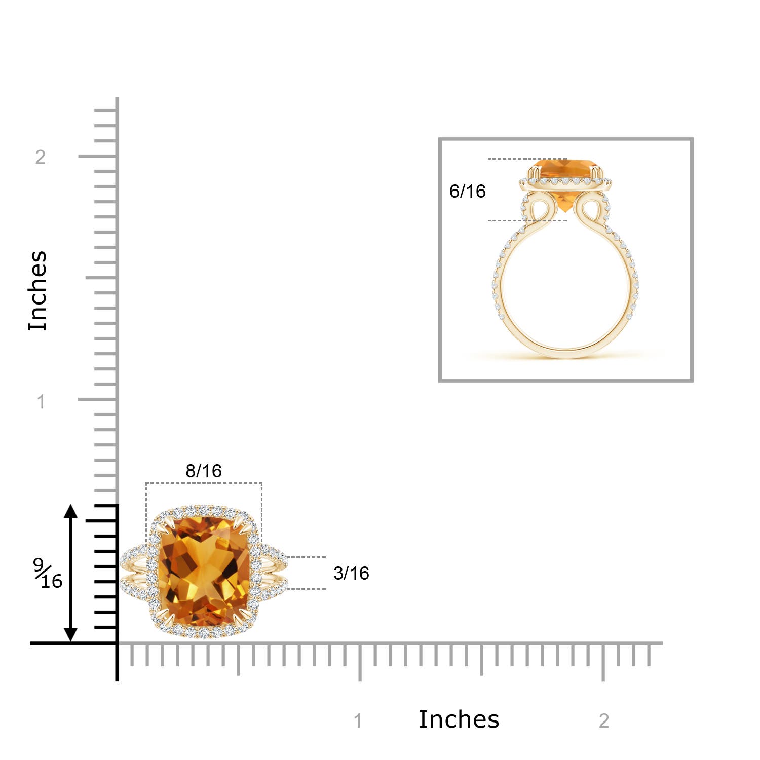 AA - Citrine / 5.52 CT / 14 KT Yellow Gold