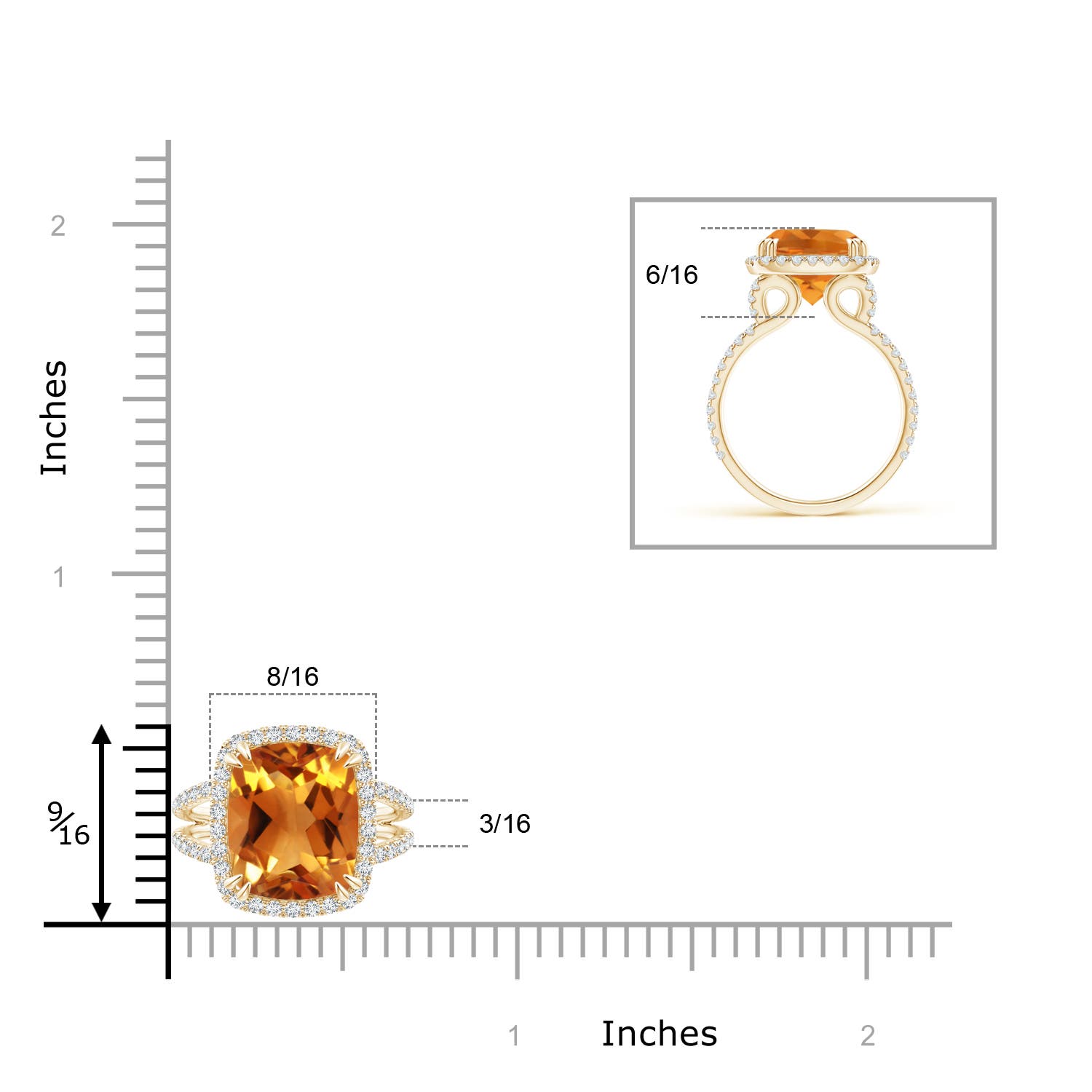 AAA - Citrine / 5.52 CT / 14 KT Yellow Gold