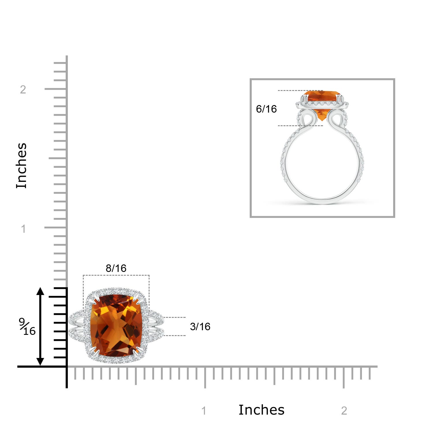 AAAA - Citrine / 5.52 CT / 14 KT White Gold